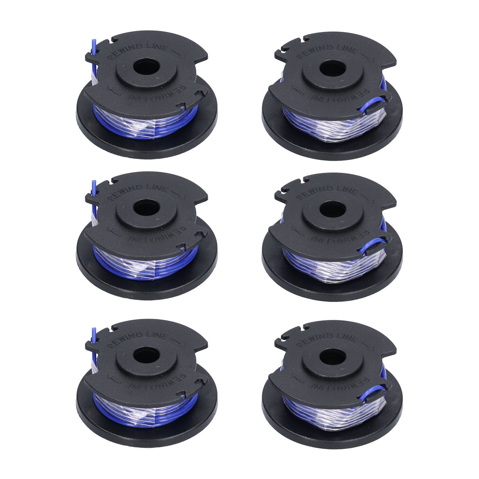 6Pcs Trimmer Spool Line Replacement for Ryobi 18V 24V 40V String Trimmers Lawn