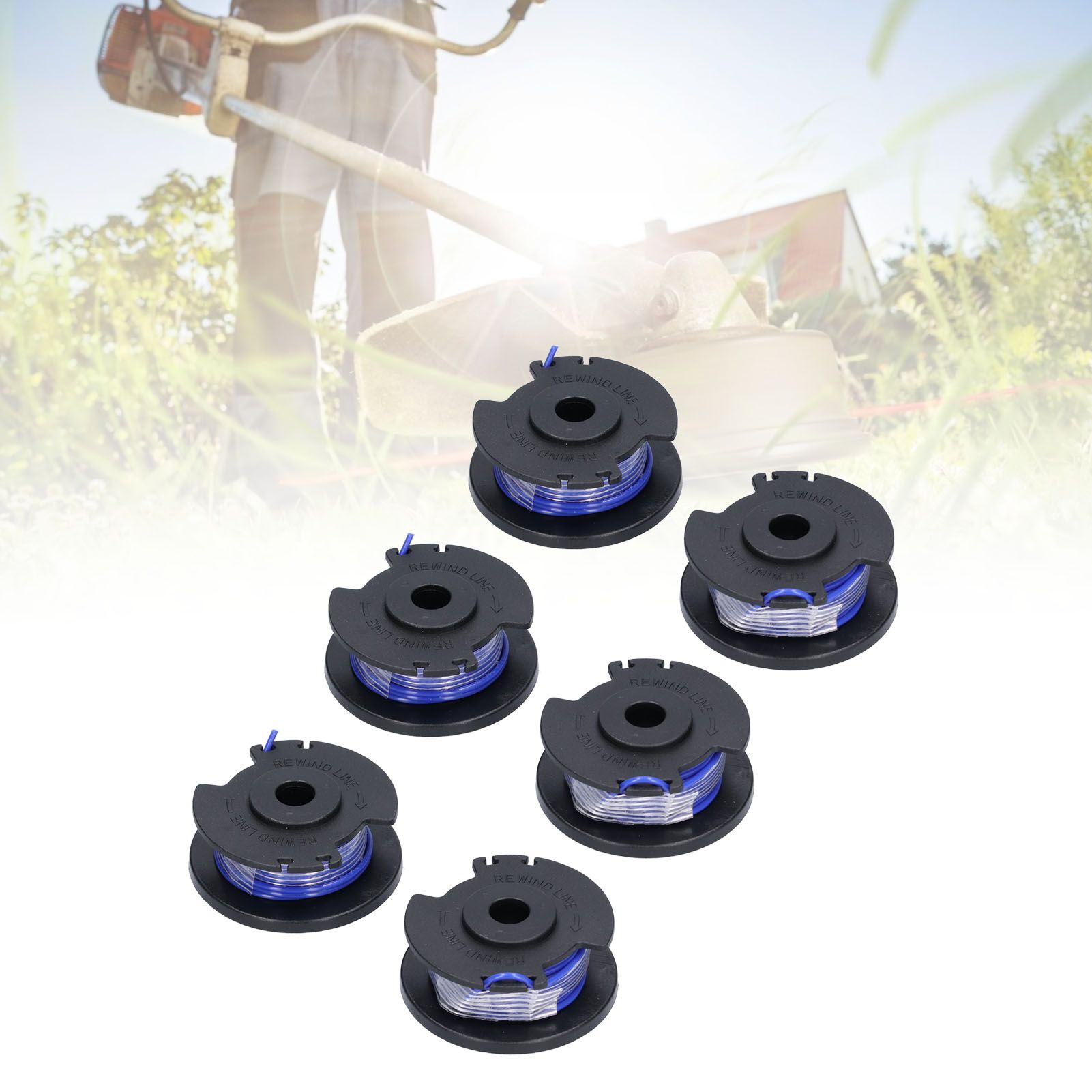 6Pcs Trimmer Spool Line Replacement for Ryobi 18V 24V 40V String Trimmers Lawn view 11