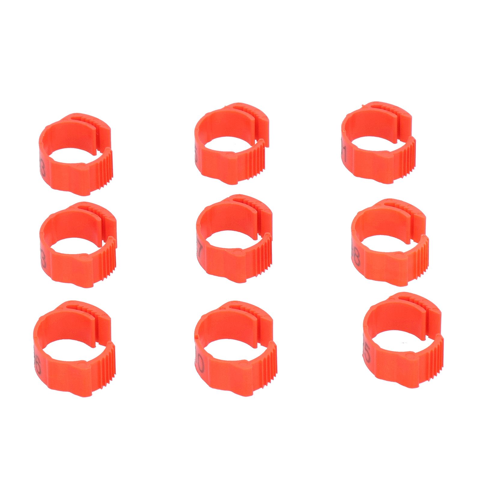 100PCS/Bag Poultry Leg Bands ClipOn Foot Rings with 01100 Numbers for Chicken view 4