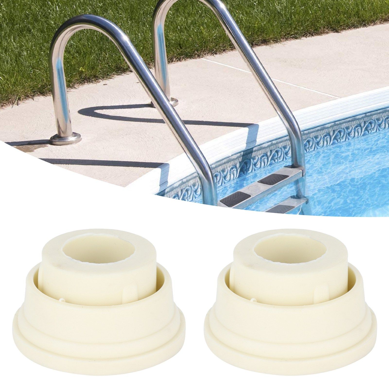 2Pcs Swimming Pool Ladder Rubber Plug Ladder Safety Bumper Swimming Pool Accessory view 11