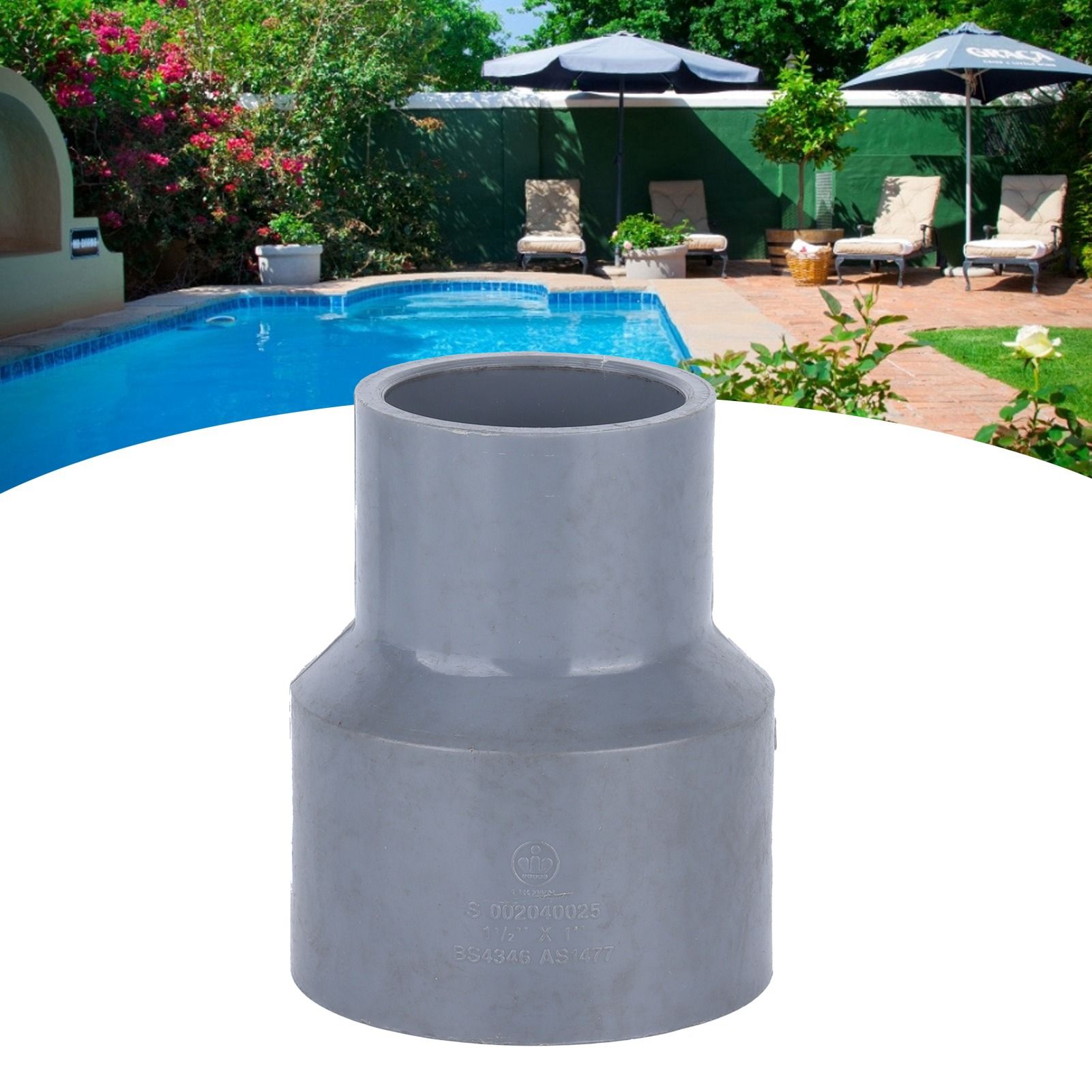 1in PVC Straight Reducing Connector Water Pipe Adapter for Water Supply Pipe view 11