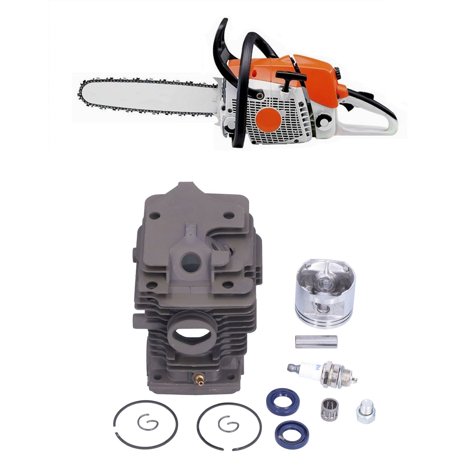46mm Cylinder Piston Assembly Spark Plug Set 1133 020 1203 for Stihl MS270 view 12