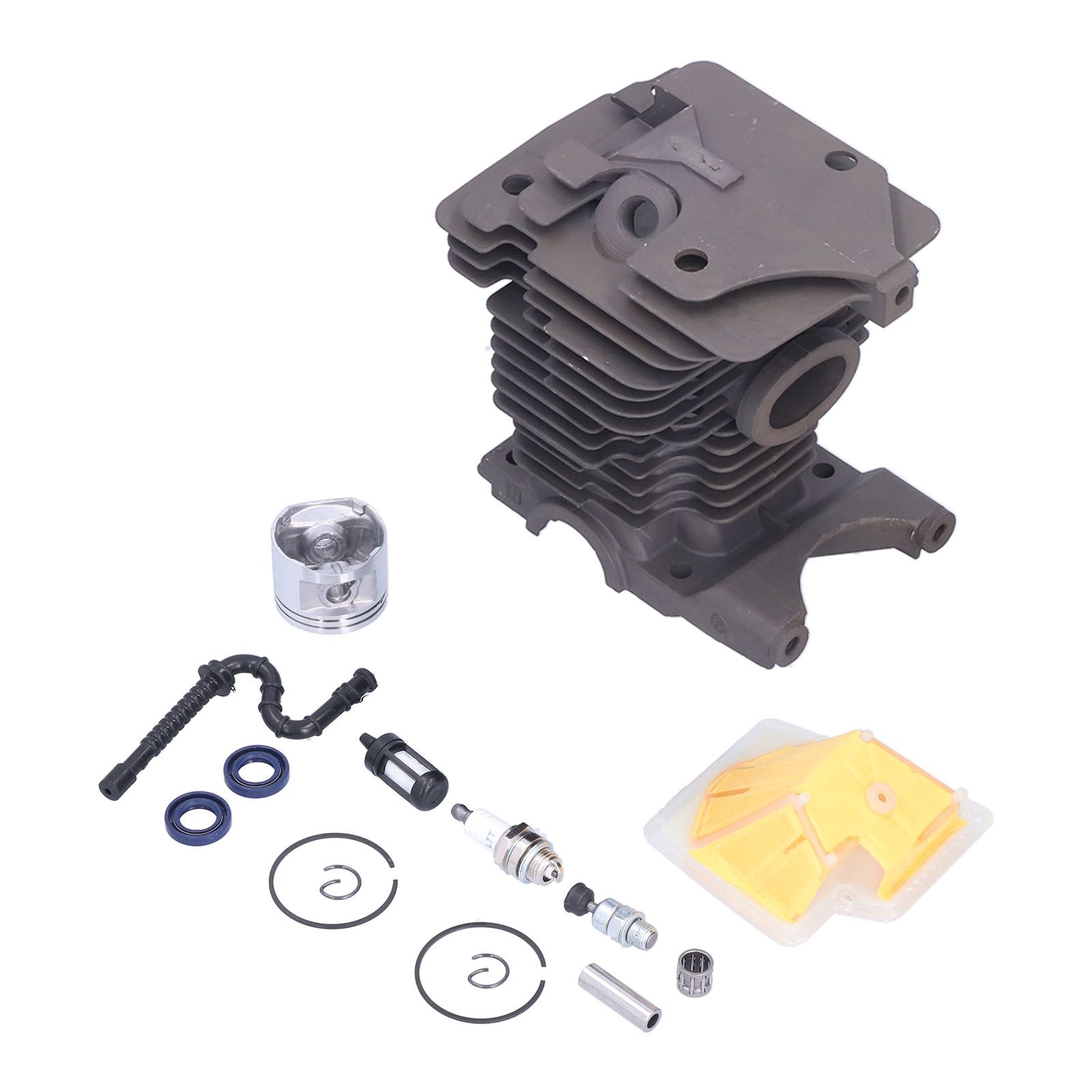 46mm Cylinder Piston Air Filter Oil Seals Pressure Relief Valve Set for Stihl view 2