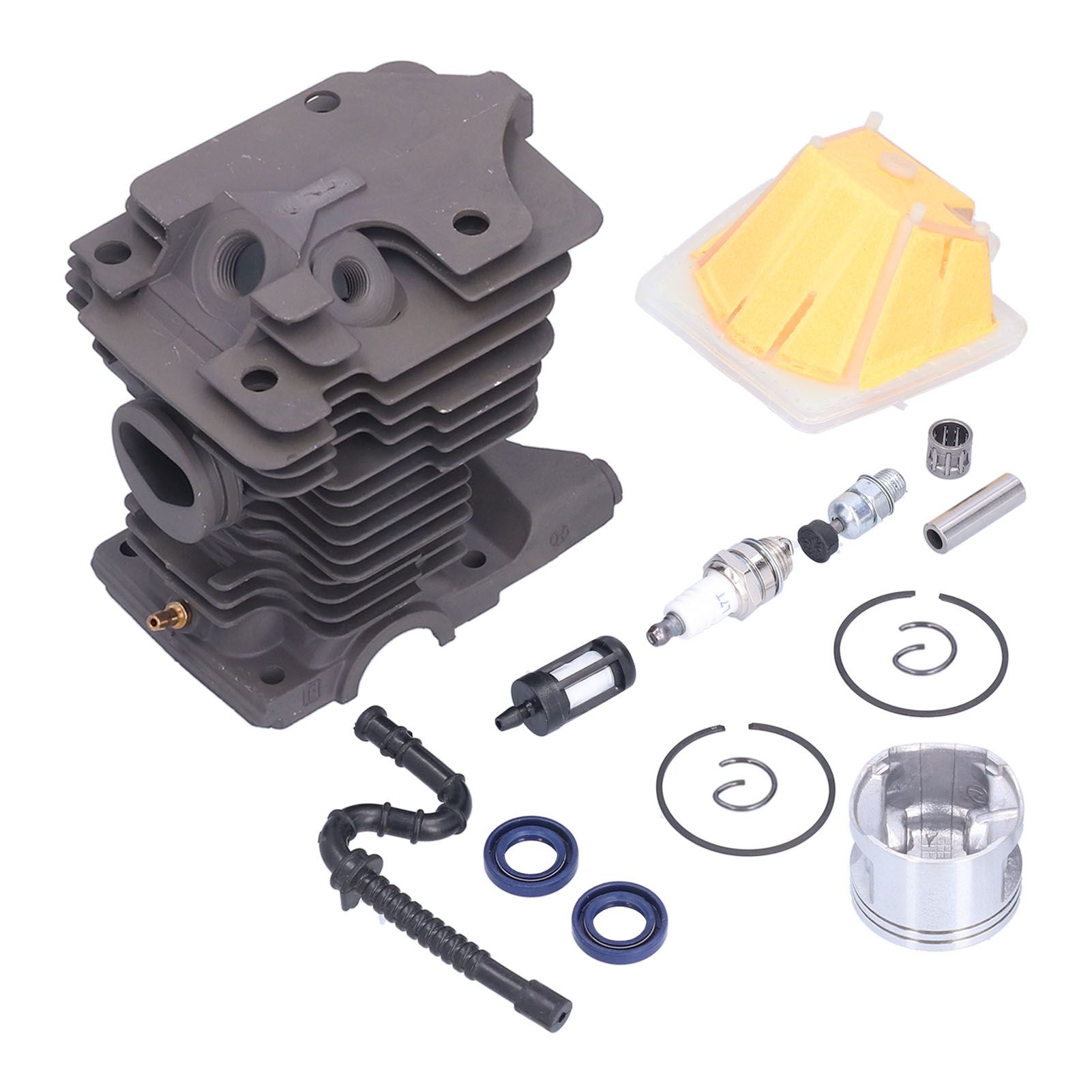 46mm Cylinder Piston Air Filter Oil Seals Pressure Relief Valve Set for Stihl view 3