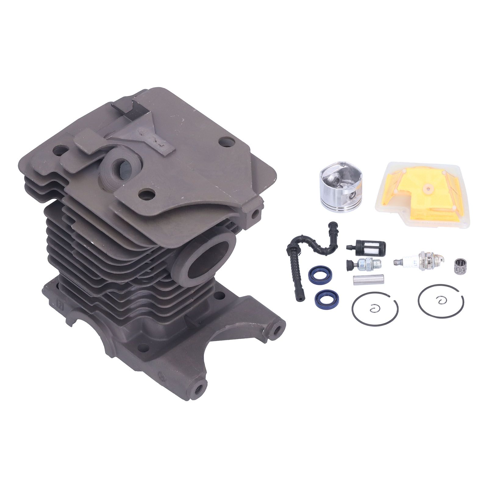 46mm Cylinder Piston Air Filter Oil Seals Pressure Relief Valve Set for Stihl view 4