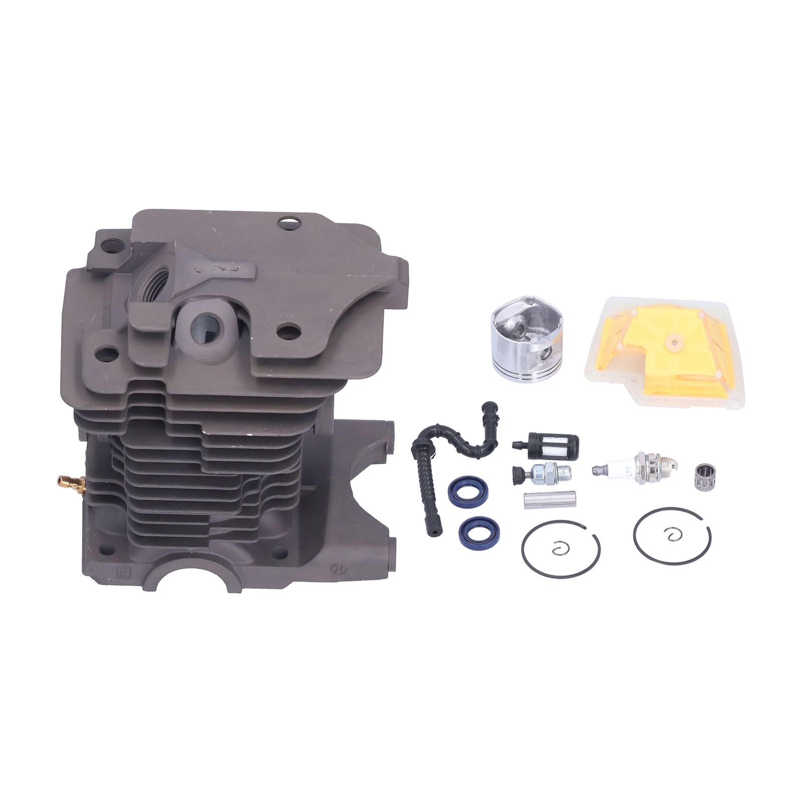 46mm Cylinder Piston Air Filter Oil Seals Pressure Relief Valve Set for Stihl view 5