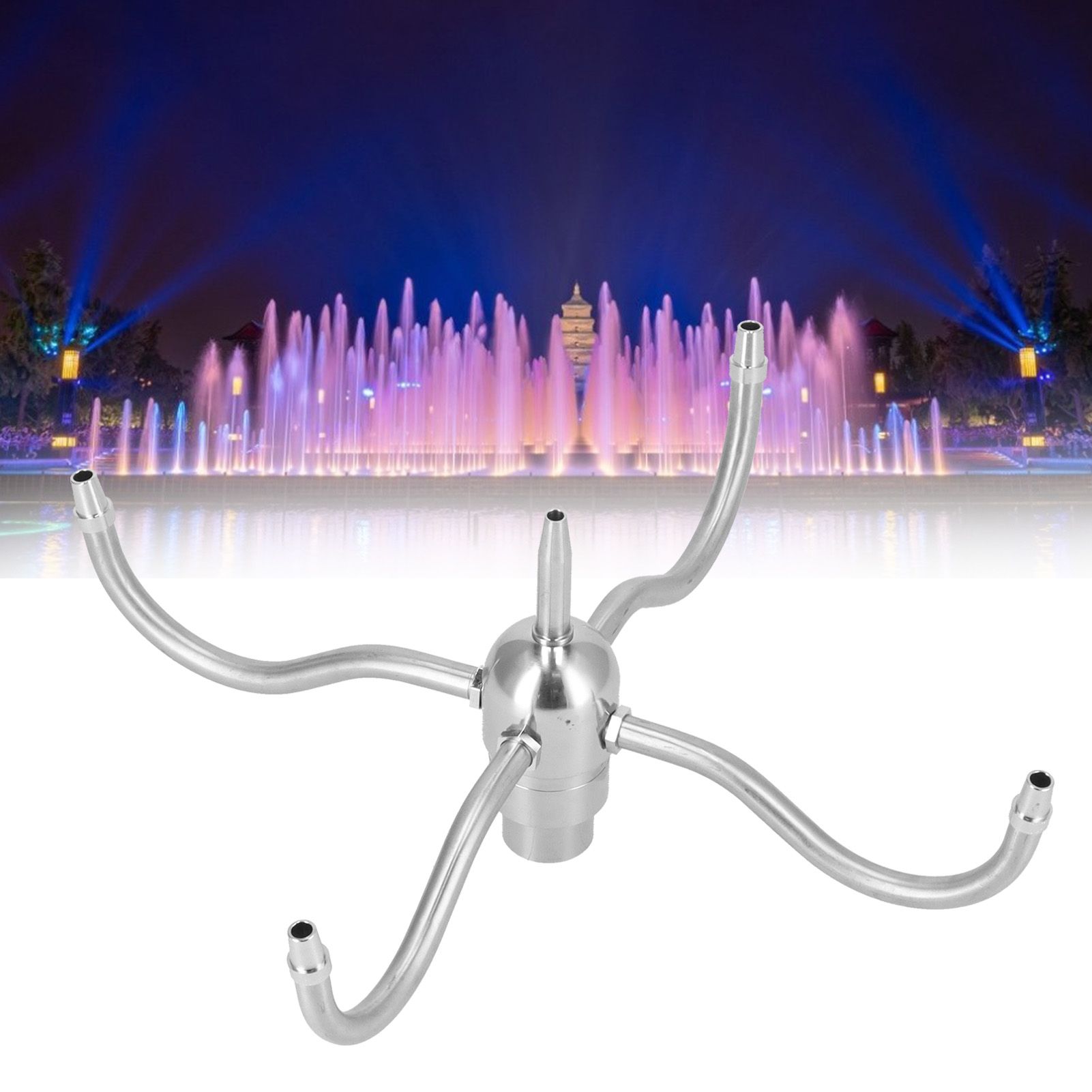 DN25 G1 Female Thread Waterscape Rotating Nozzle Stainless Steel 4 Arm view 11