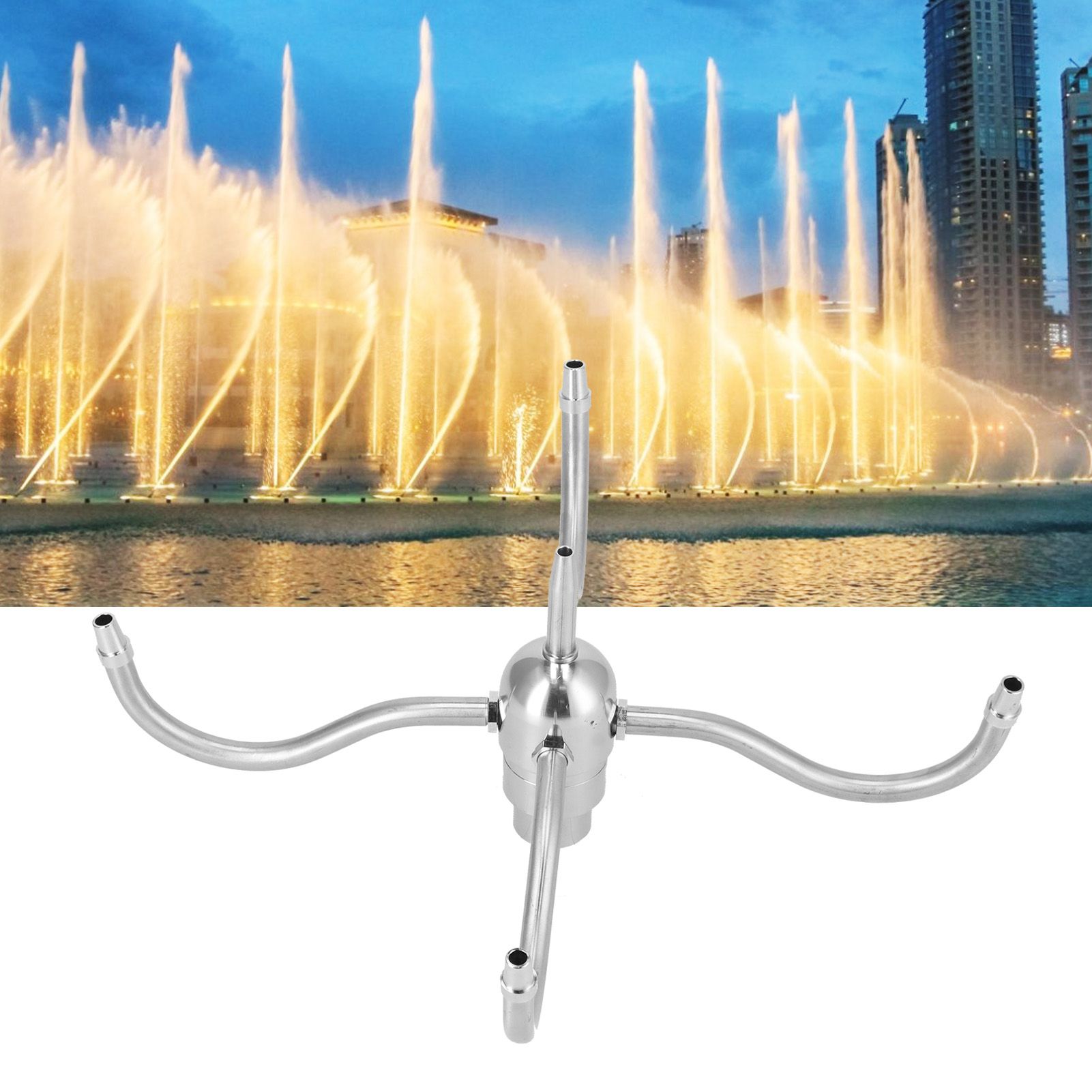 DN25 G1 Female Thread Waterscape Rotating Nozzle Stainless Steel 4 Arm view 12
