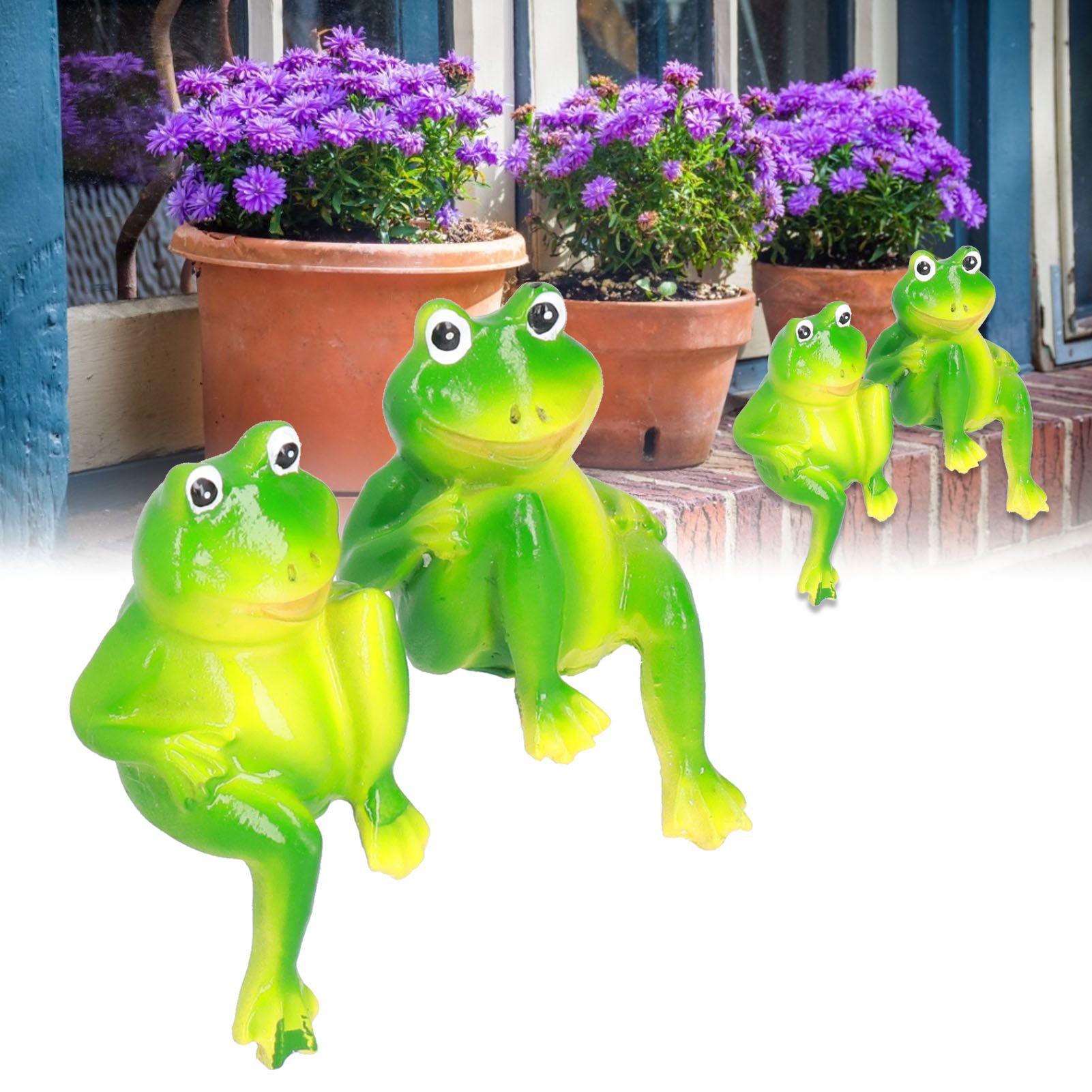 Frog Decor Hand Made Resin Micro Landscape Durable Fadeless Gift Frog Garden view 11
