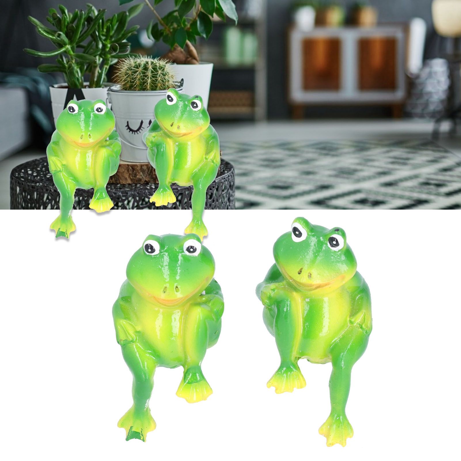 Frog Decor Hand Made Resin Micro Landscape Durable Fadeless Gift Frog Garden view 12