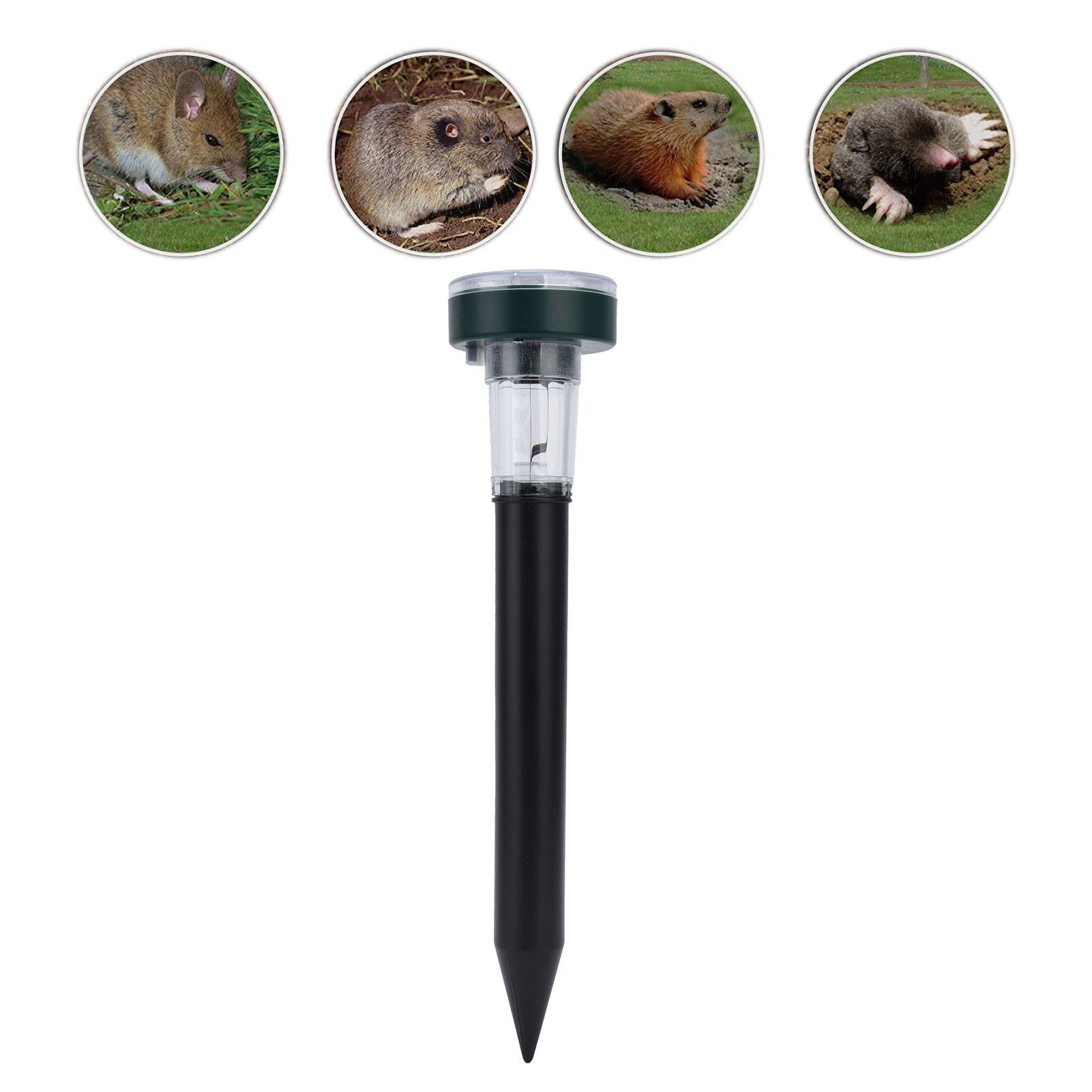 2PCS LED Mouse Expeller Ultrasonic Solar Snake Repeller Ground Insertion Light view 11