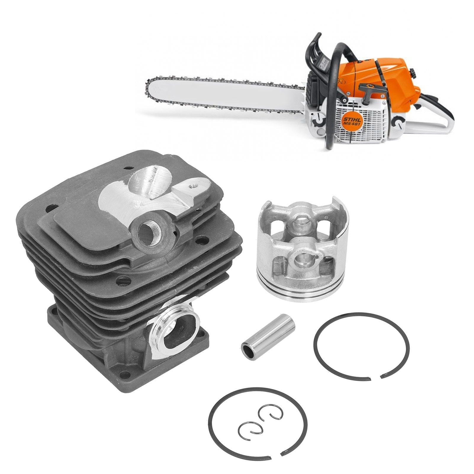 52mm Cylinder Piston Ring Clips Kit 1128 020 1250 Replacement for Stihl MS461 view 11