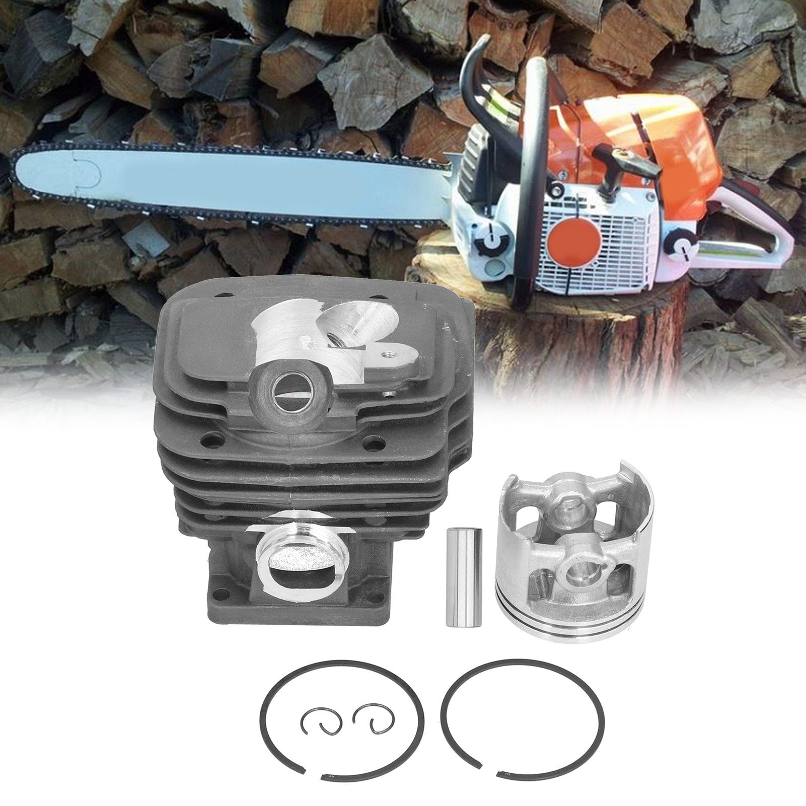 52mm Cylinder Piston Ring Clips Kit 1128 020 1250 Replacement for Stihl MS461 view 12