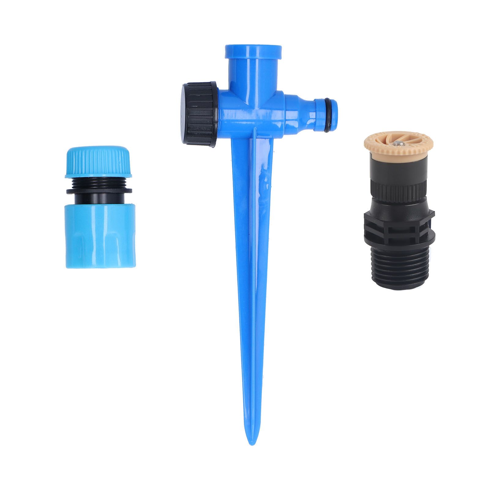 Lawn Sprinkler 1/2 in 360° Rotatable Adjustable Irrigation Sprayer with Ground
