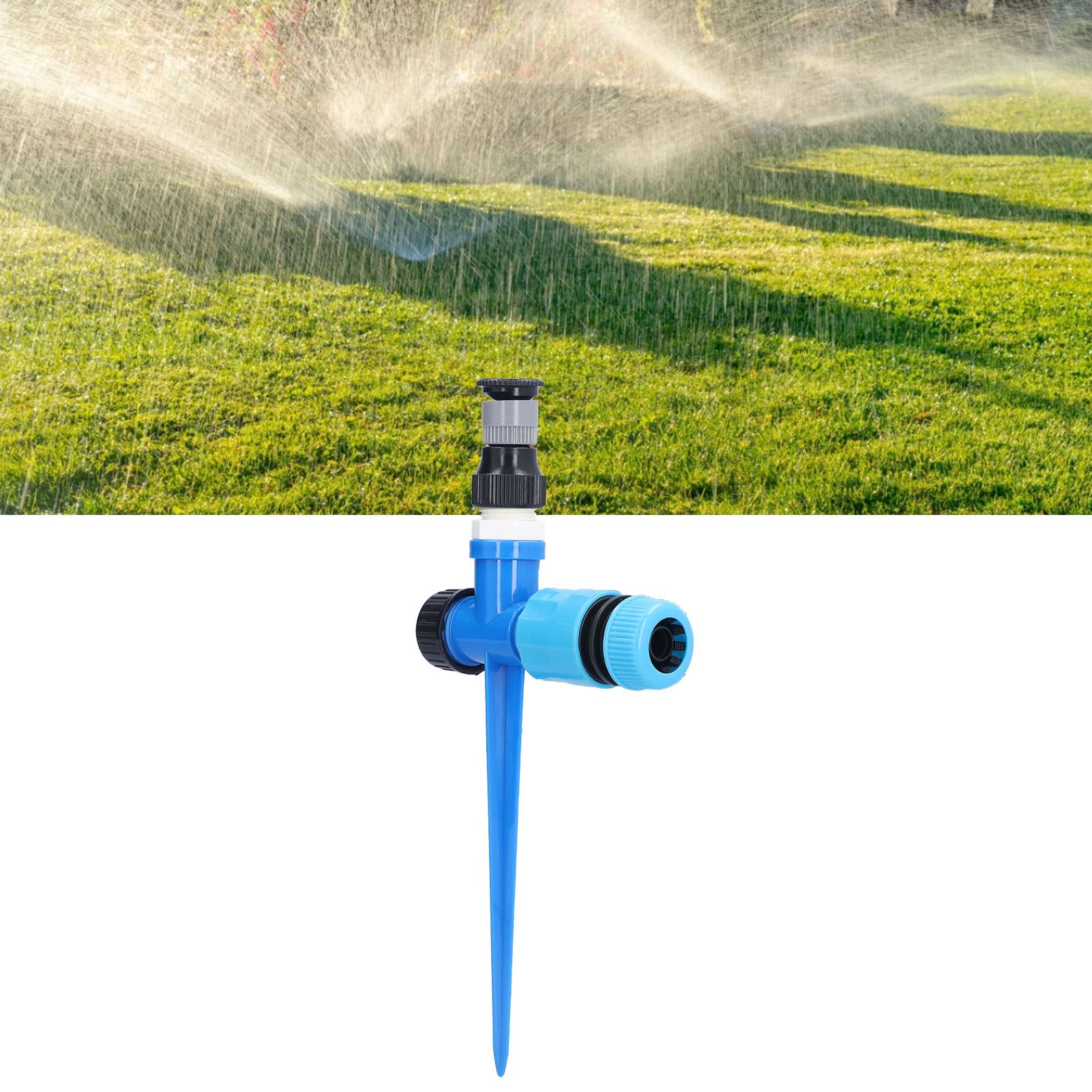 Lawn Sprinkler 1/2 in 360° Rotatable Adjustable Irrigation Sprayer with Ground view 11