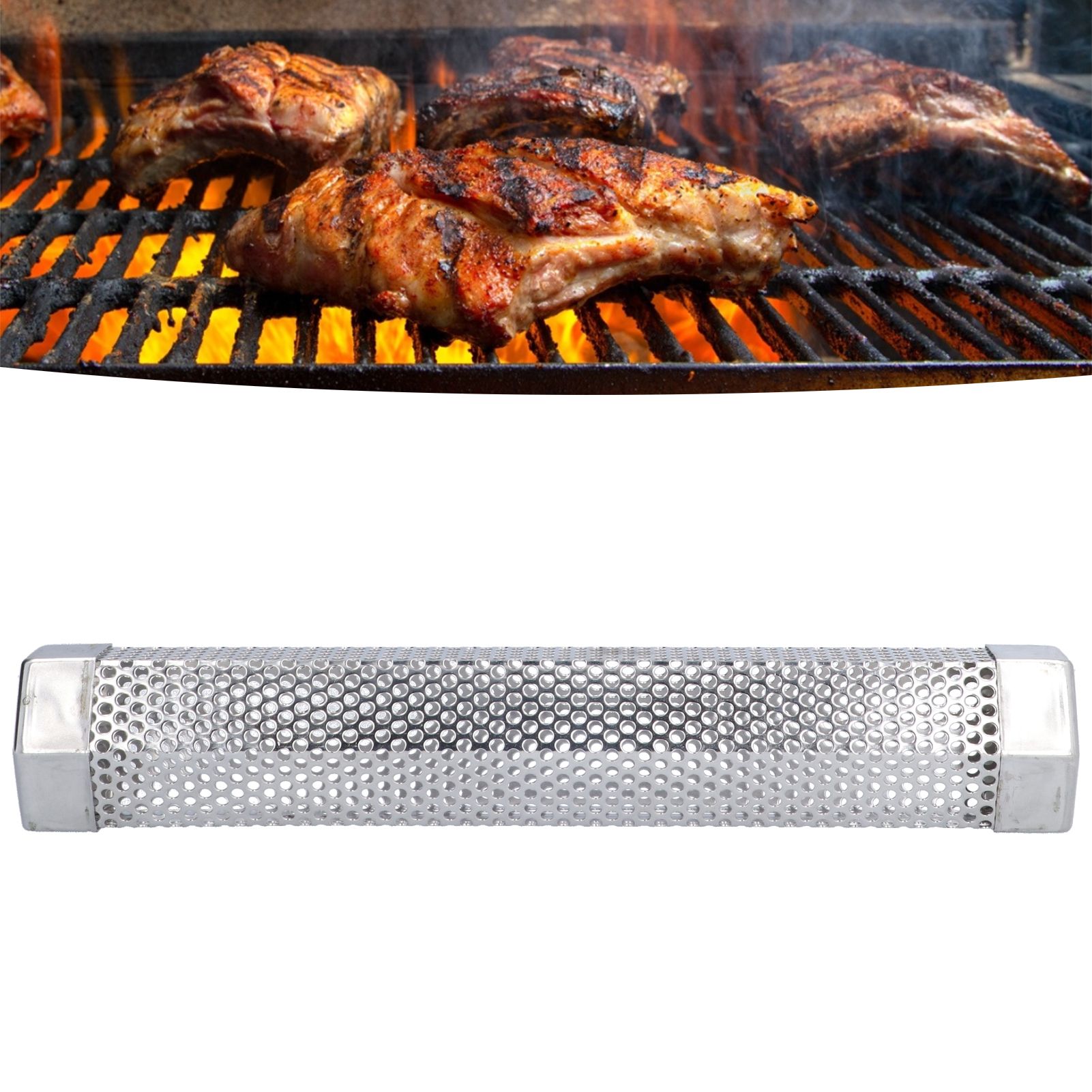 Smoker Tube 304 Stainless Steel Portable Hex Stable Barbecue Smoke Generator view 12