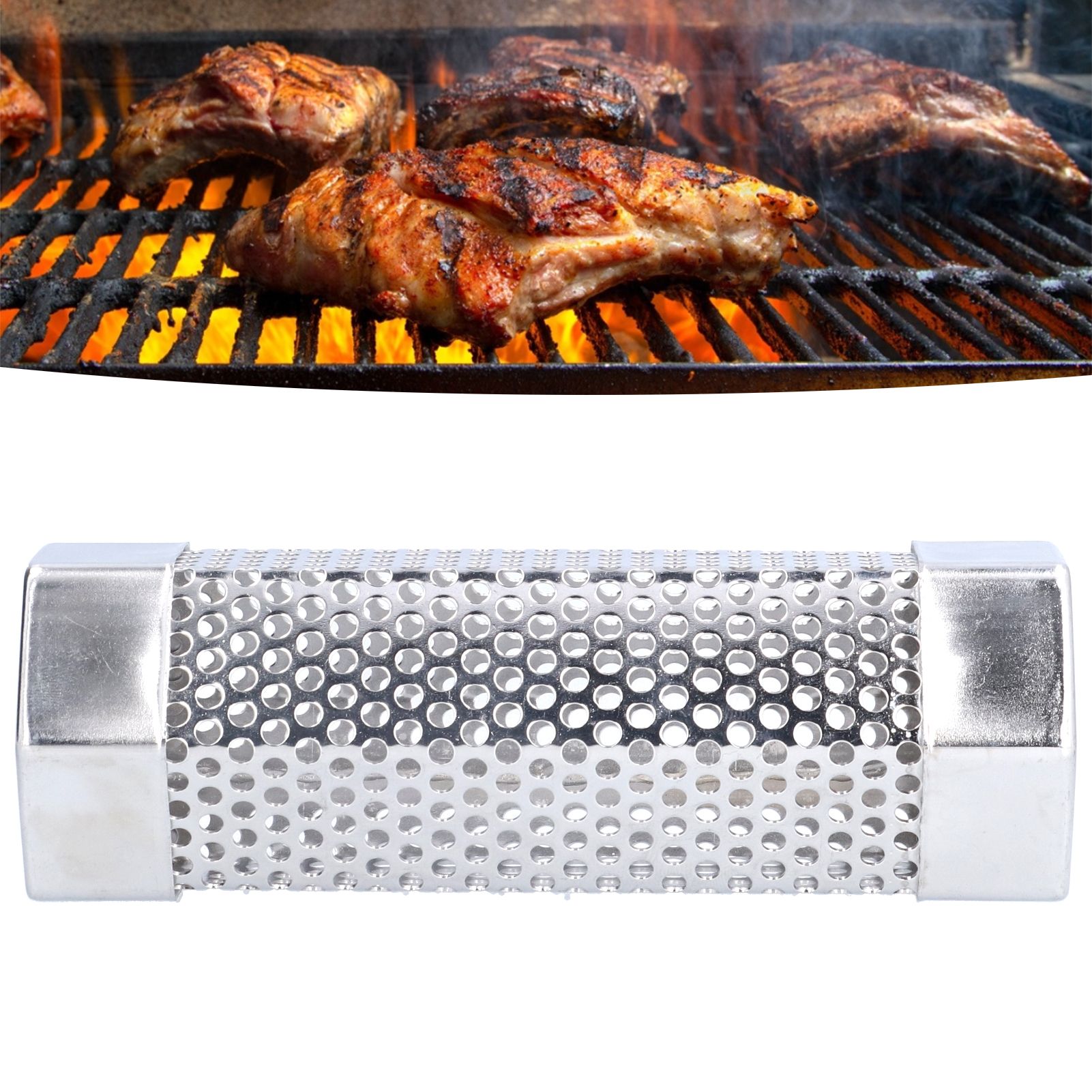Smoker Tube 304 Stainless Steel Portable Hex Stable Barbecue Smoke Generator view 12