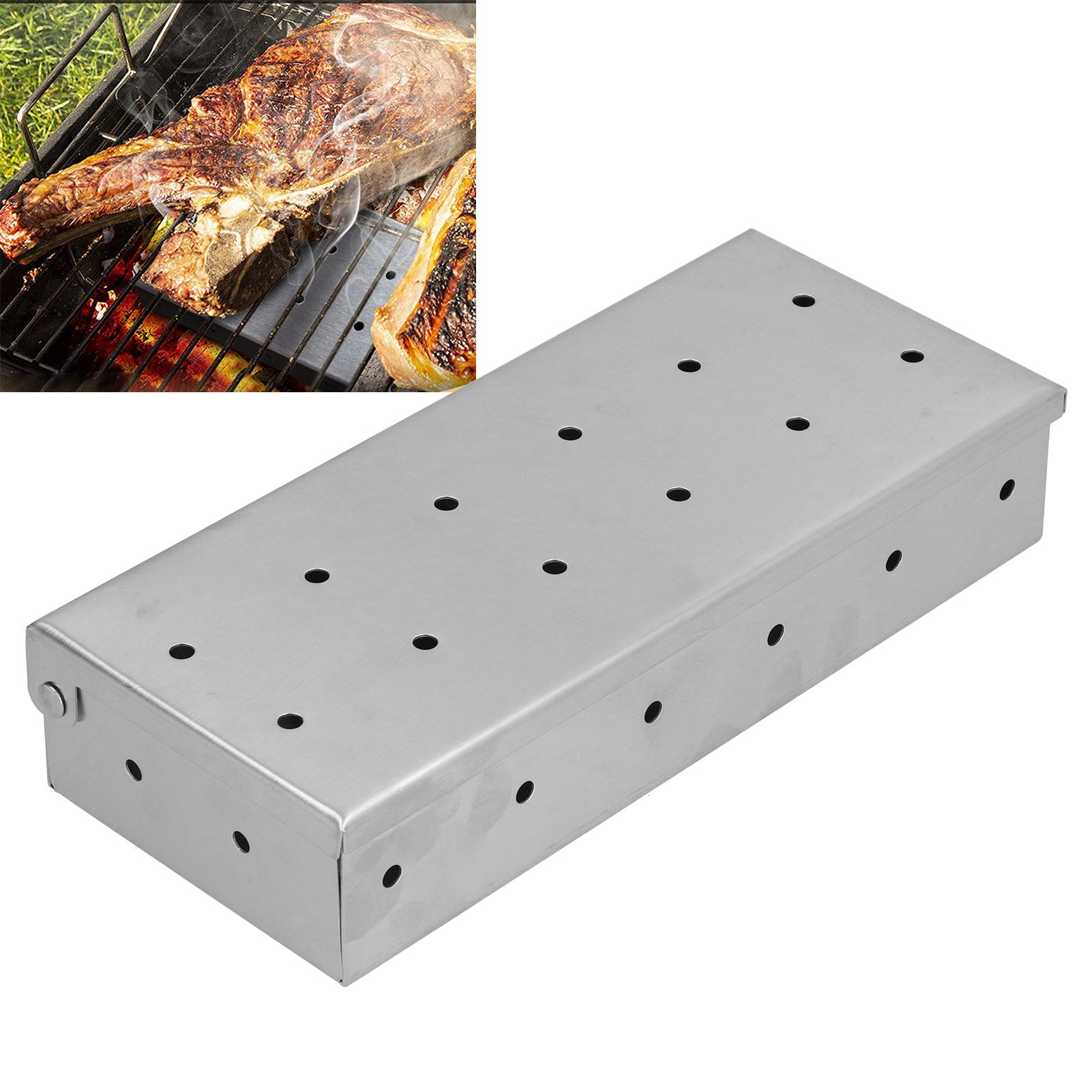 Smoker Box Vent Design High Compatibility Easily Use Durable BBQ Gadgets for view 11