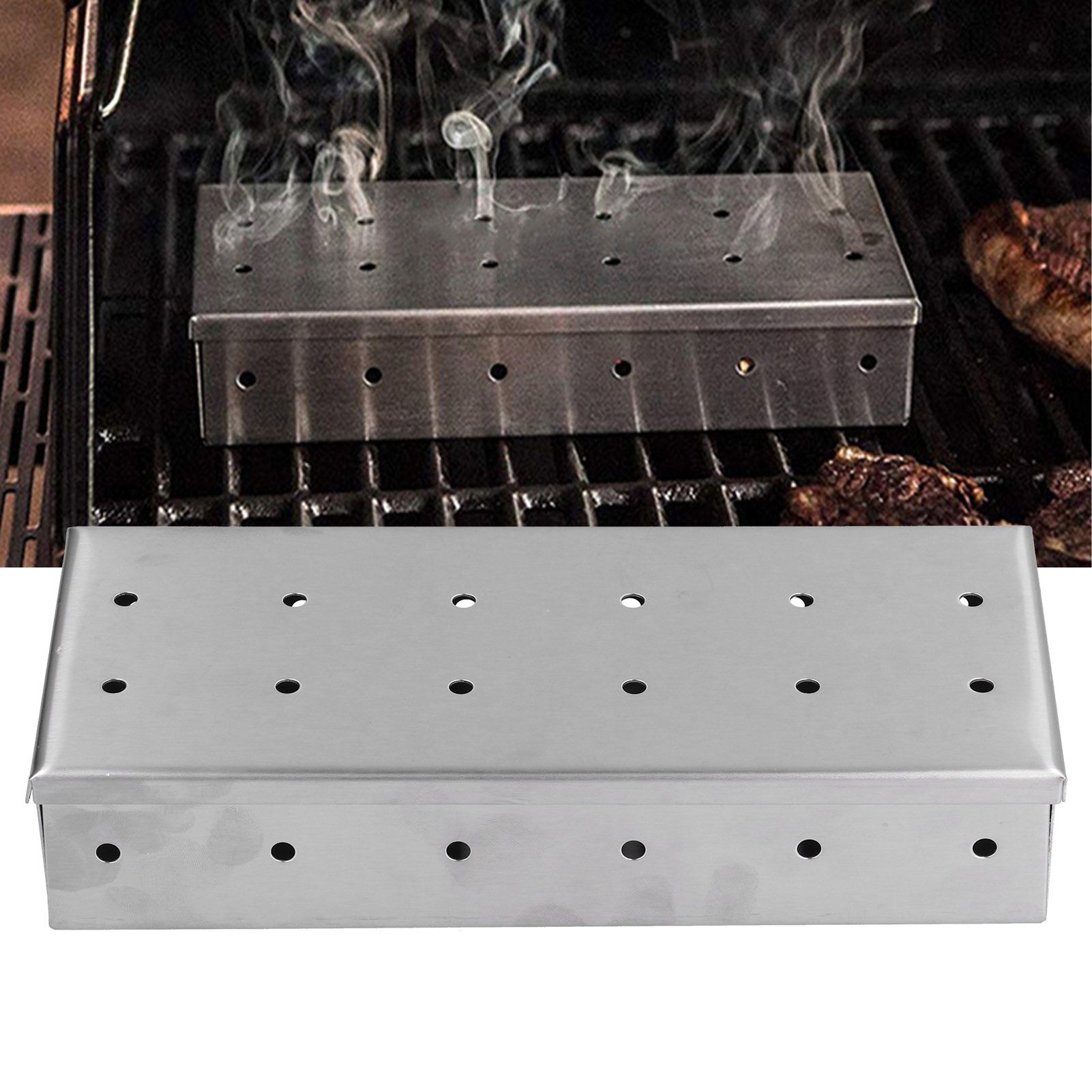 Smoker Box Vent Design High Compatibility Easily Use Durable BBQ Gadgets for view 12