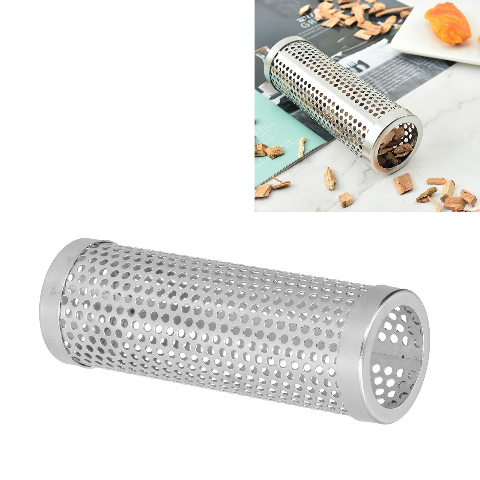 Smoker Box Cylindrical Detachable Large Capacity Fruit Wood BBQ Pellet Smoker view 12