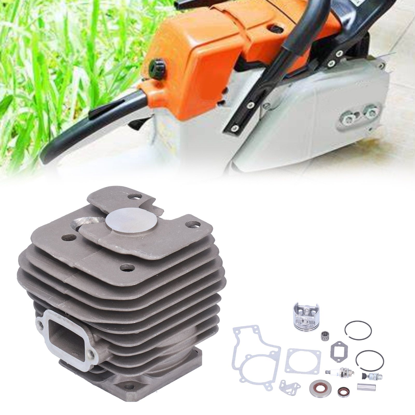 52mm Cylinder Piston Gaskets Oil Seals Kit for Stihl MS381 038 MS 381 Chainsaw view 12