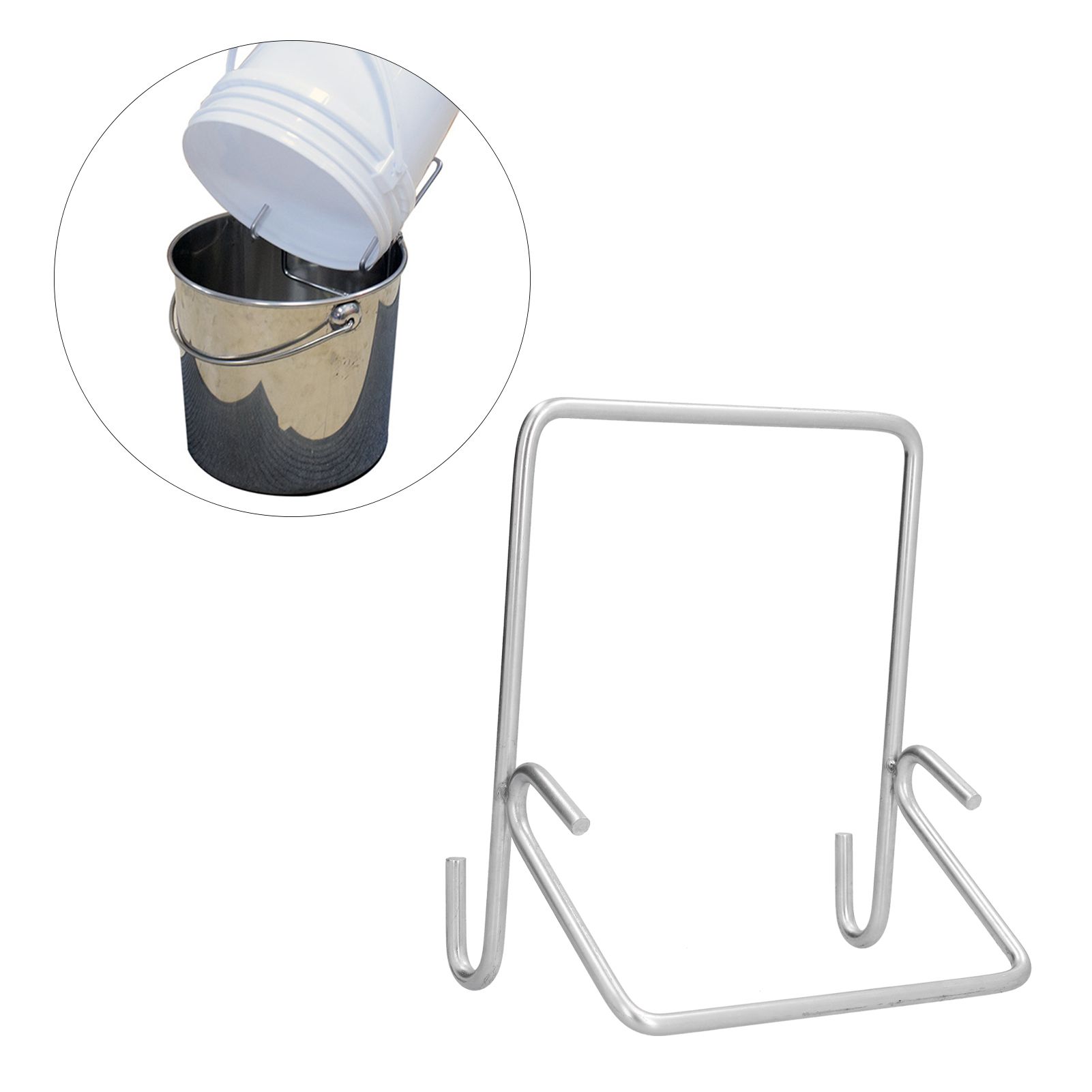 Honey Bucket Rack Stainless Steel Strong Carrying Capacity Rustproof Firm view 11