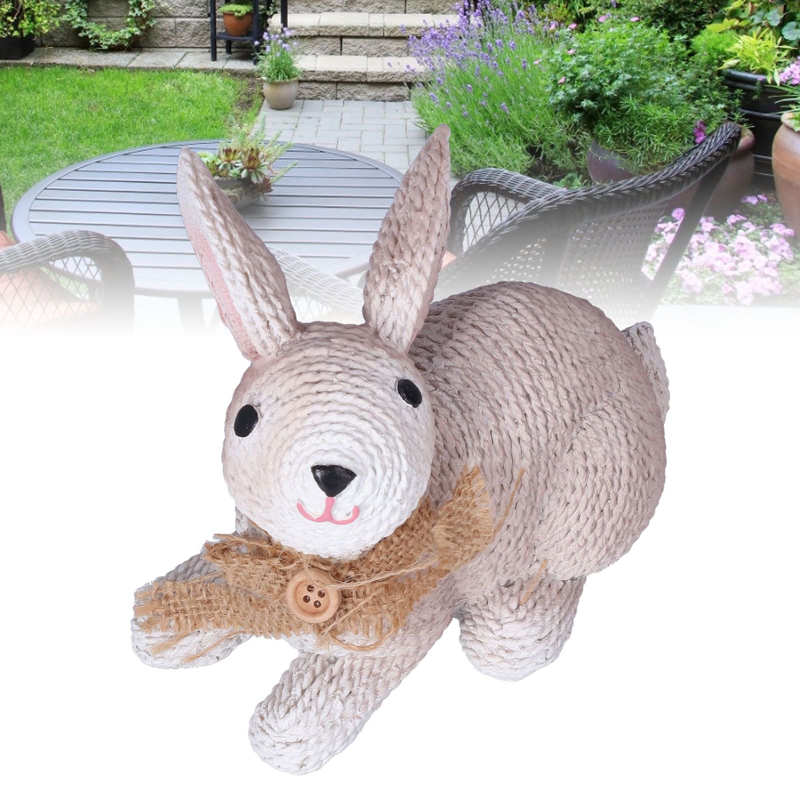 Rabbit Sculpture Simulation Resin Rabbit Ornament Environmentalliy Friendly view 11