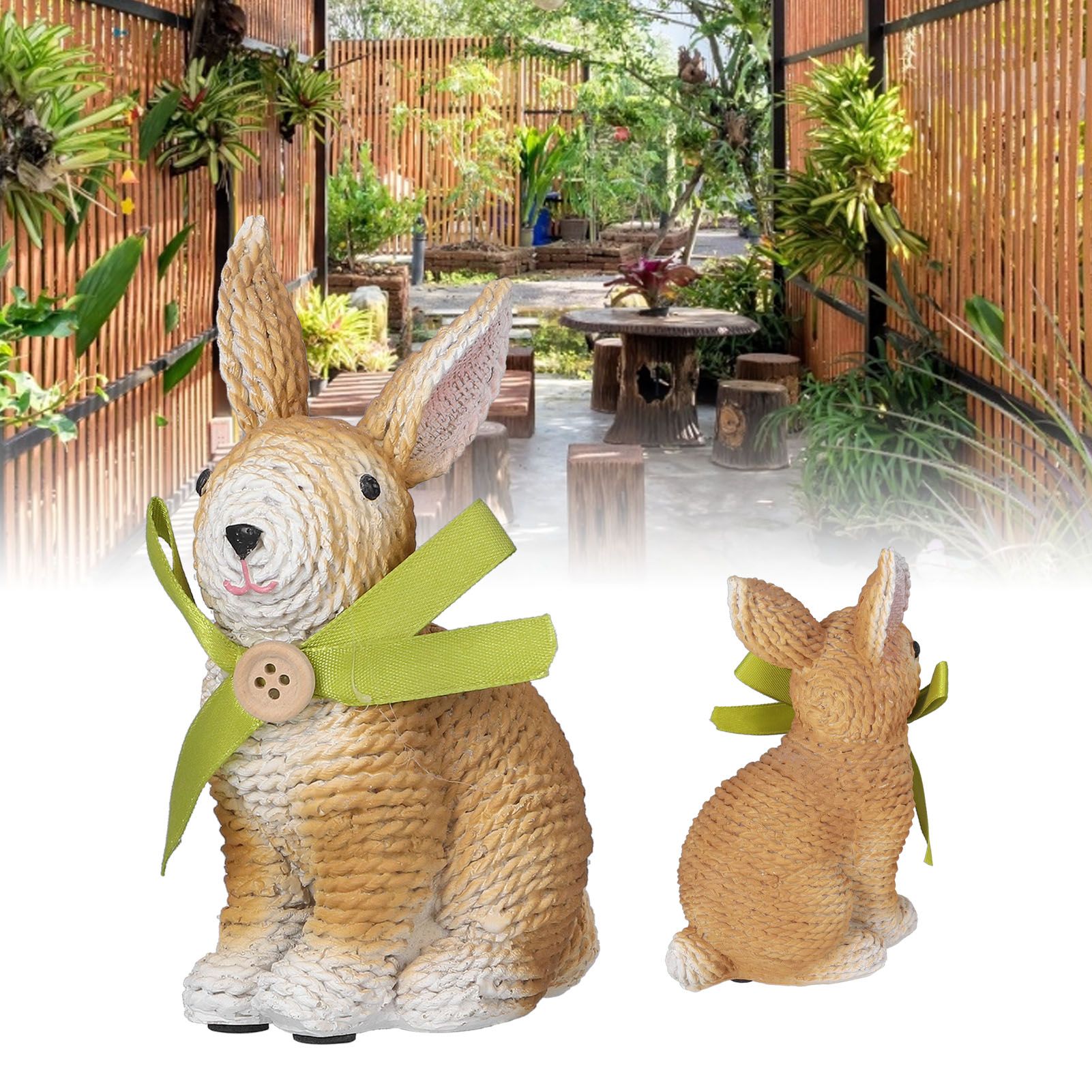 Rabbit Sculpture Simulation Resin Rabbit Ornament Environmentalliy Friendly view 11