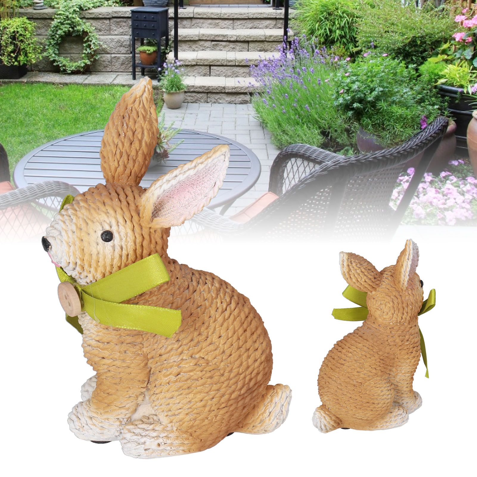 Rabbit Sculpture Simulation Resin Rabbit Ornament Environmentalliy Friendly view 12