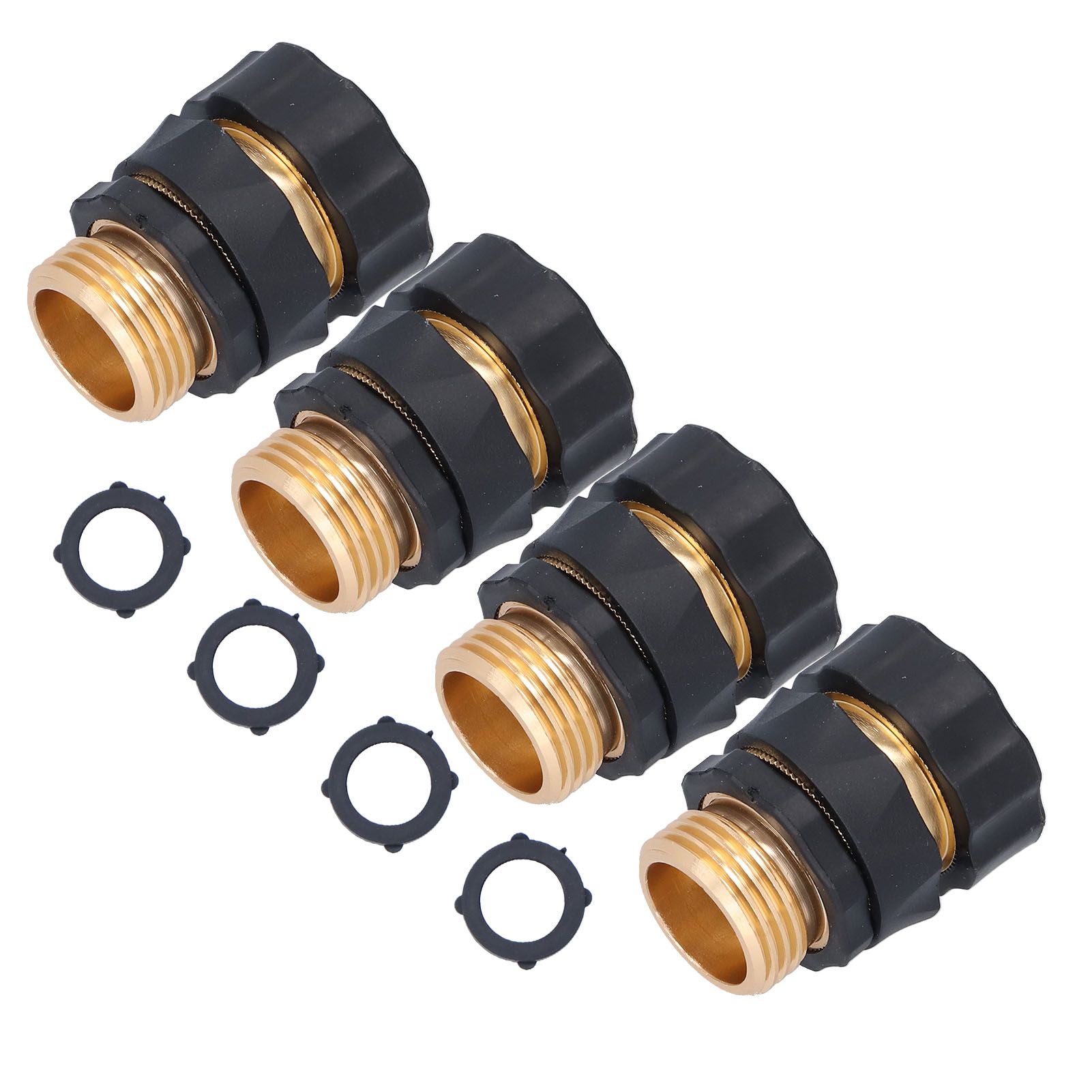4Set Universal Hose Quick Connectors with Gaskets Brass Adapter Fittings view 10