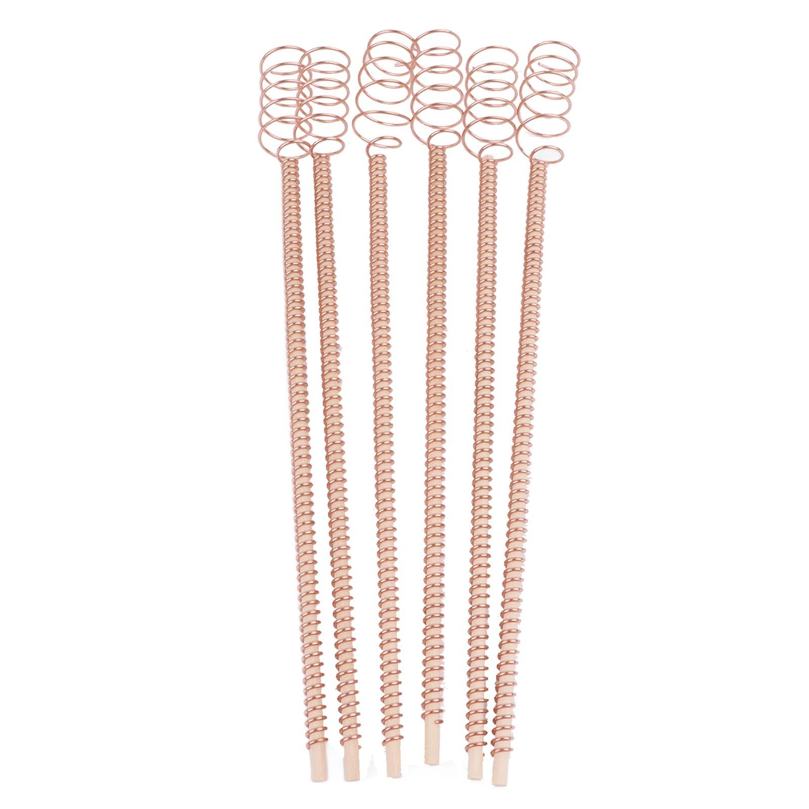 6PCS Electroculture Plant Stakes 12 Inch Natural Wood Stake Wrapped with Pure