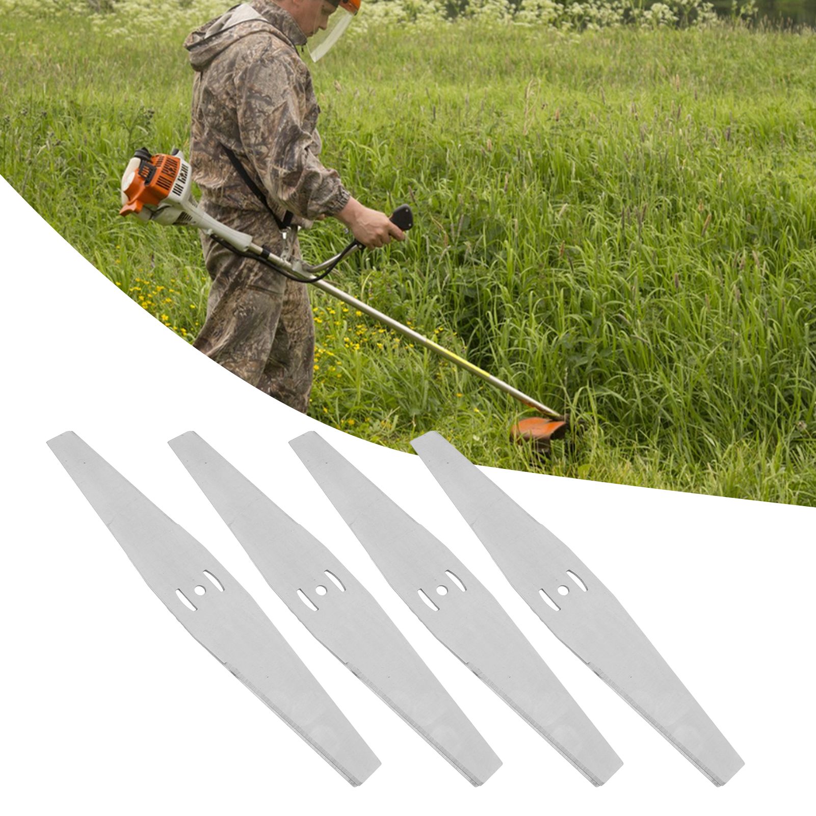4PCS Lawn Mower Blades Stainless Steel Electric Grass Trimmer Cutter Blade view 12