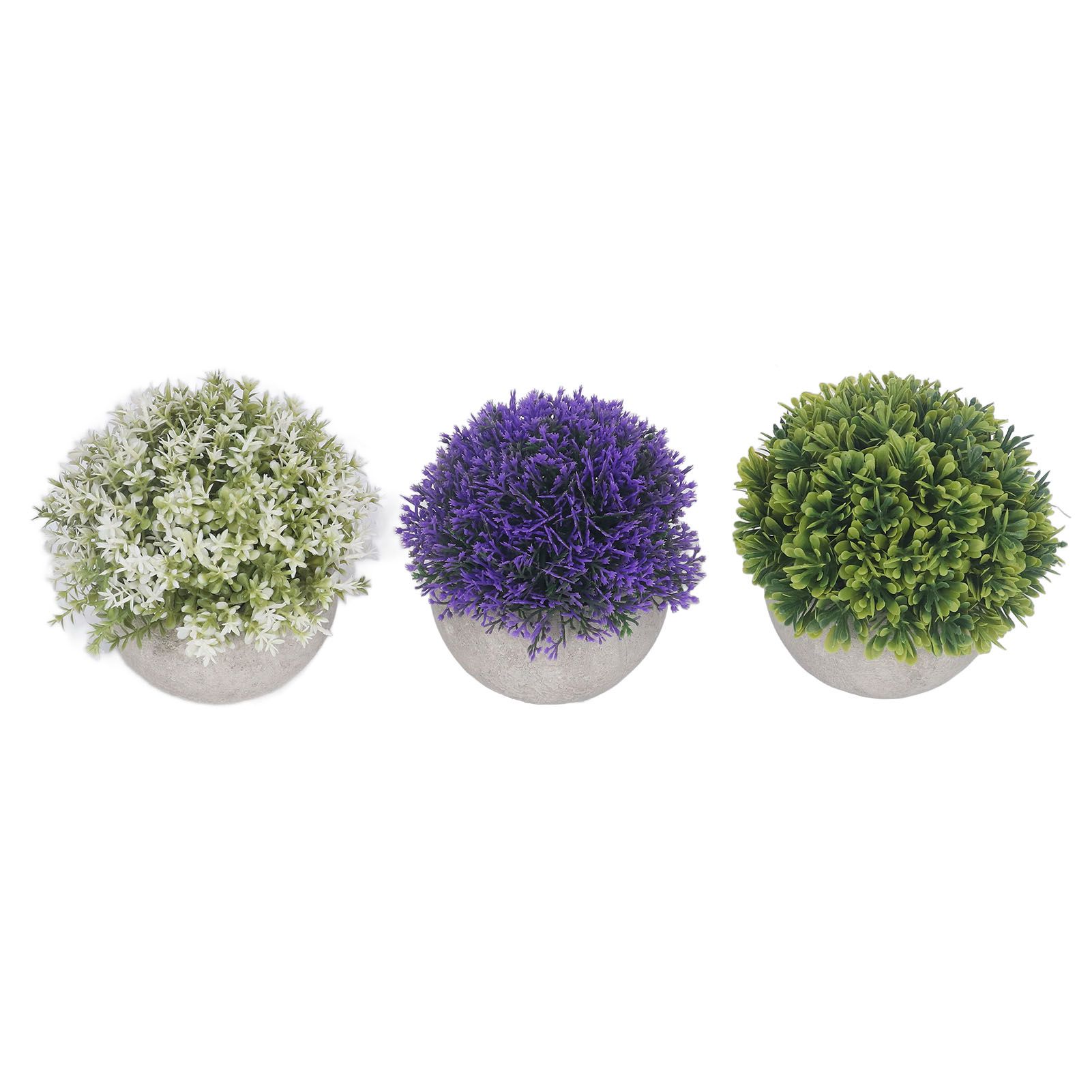 3PCS Artificial Potted Plant Fake Plants Realistic Round Base Long Lasting view 10