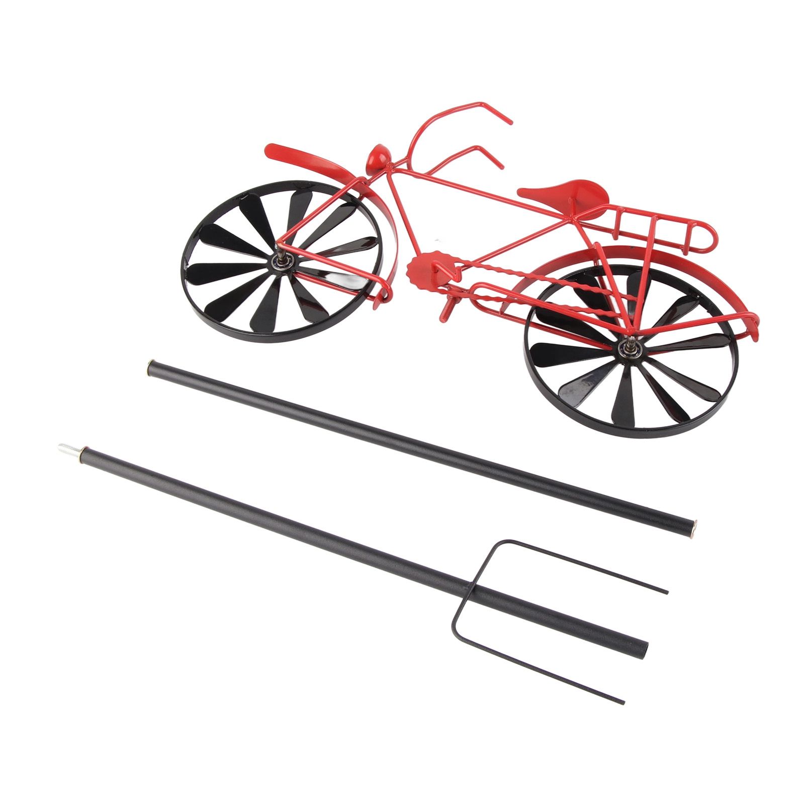 Bike Wind Spinners Vintage Bicycle Metal Wind Spinner Vintage Style Stake view 3