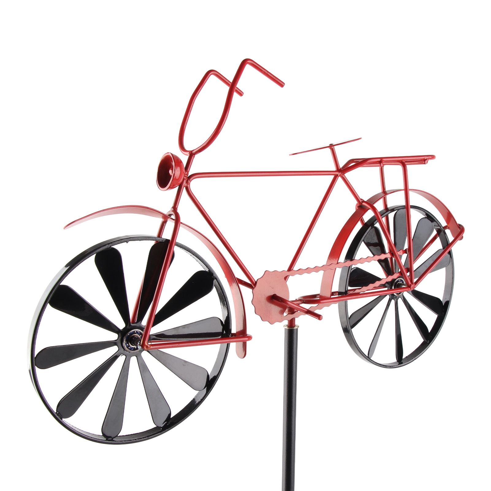 Bike Wind Spinners Vintage Bicycle Metal Wind Spinner Vintage Style Stake view 4