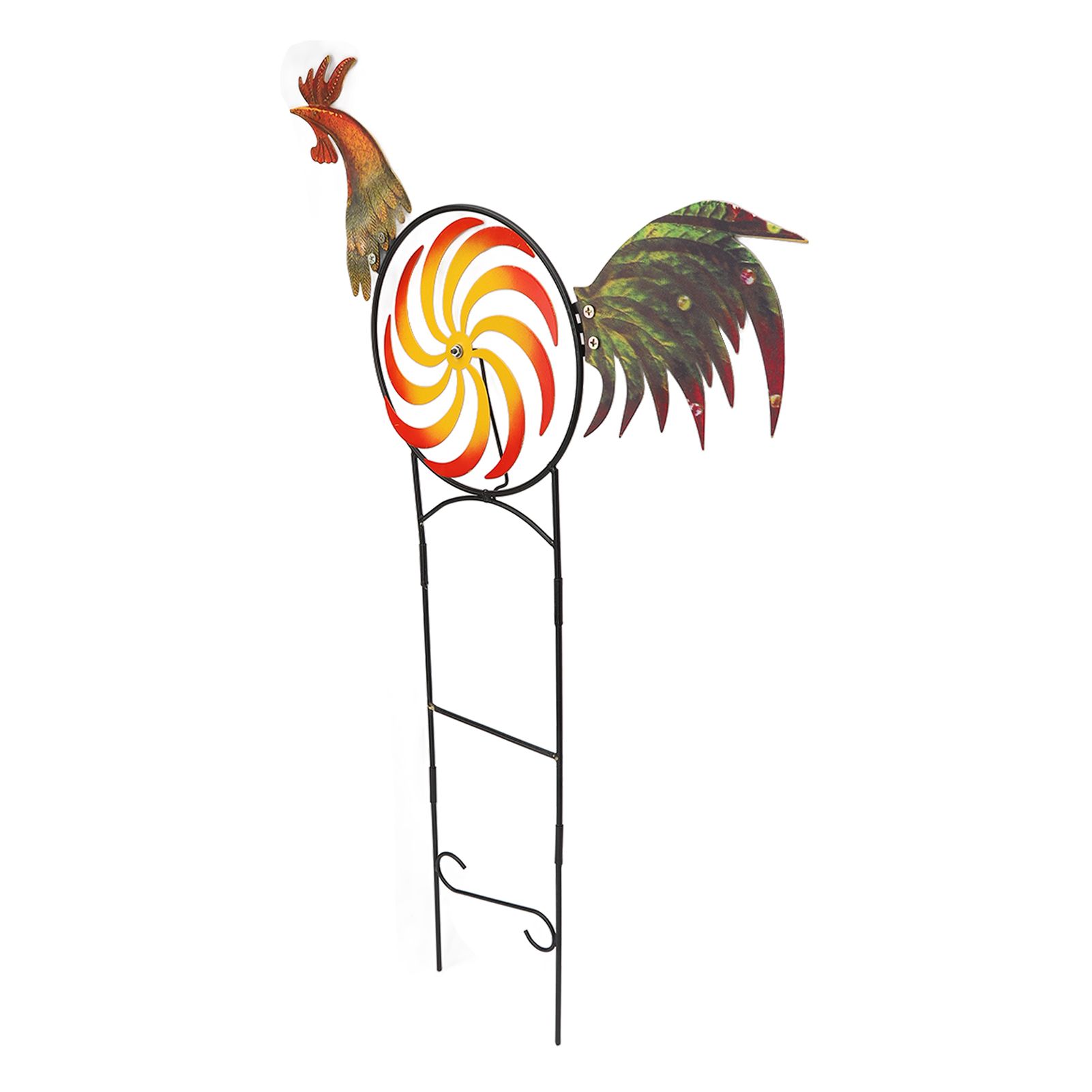 Rooster Wind Spinner Metal Iron Windmill Decorative Cock Wind Sculpture for view 2