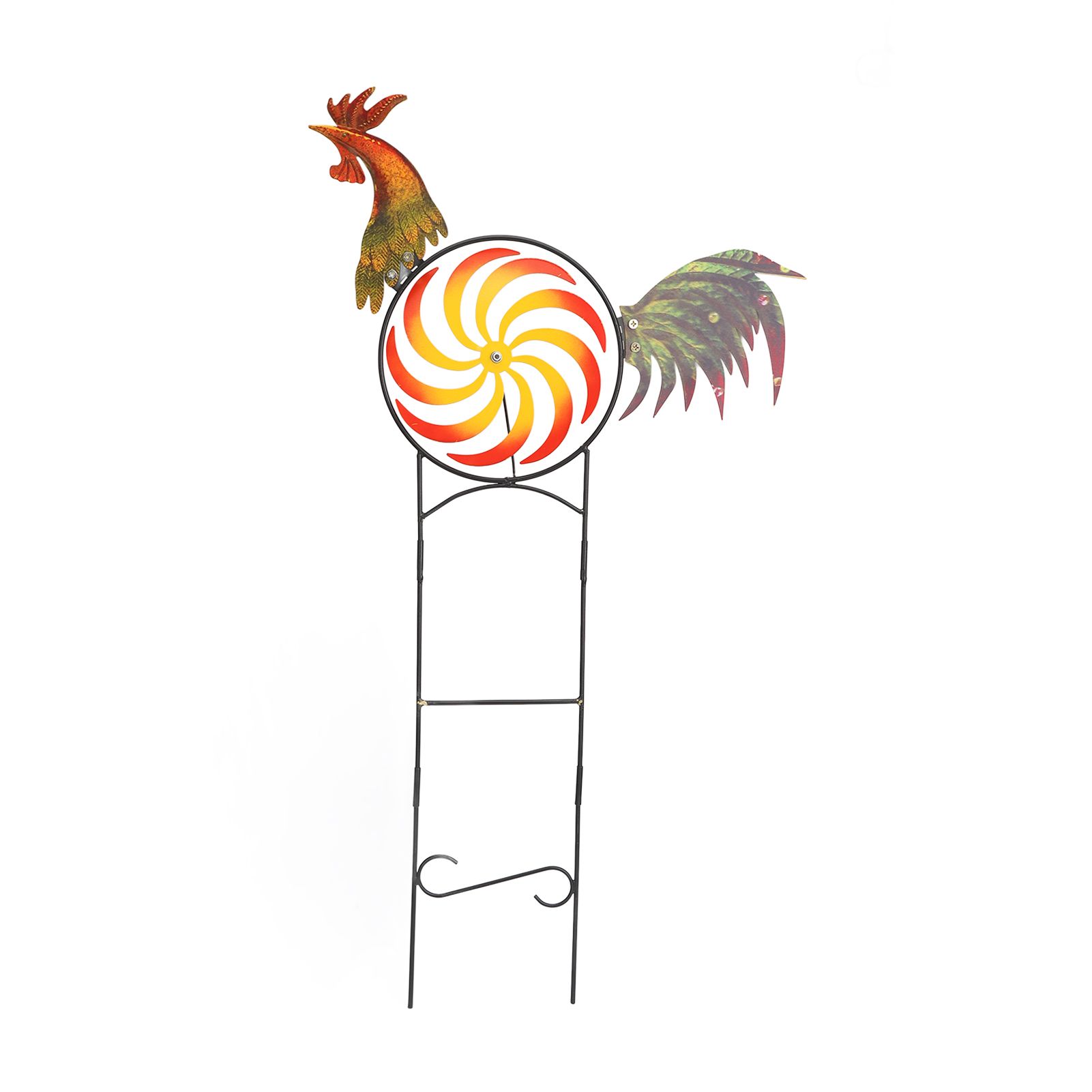 Rooster Wind Spinner Metal Iron Windmill Decorative Cock Wind Sculpture for view 7