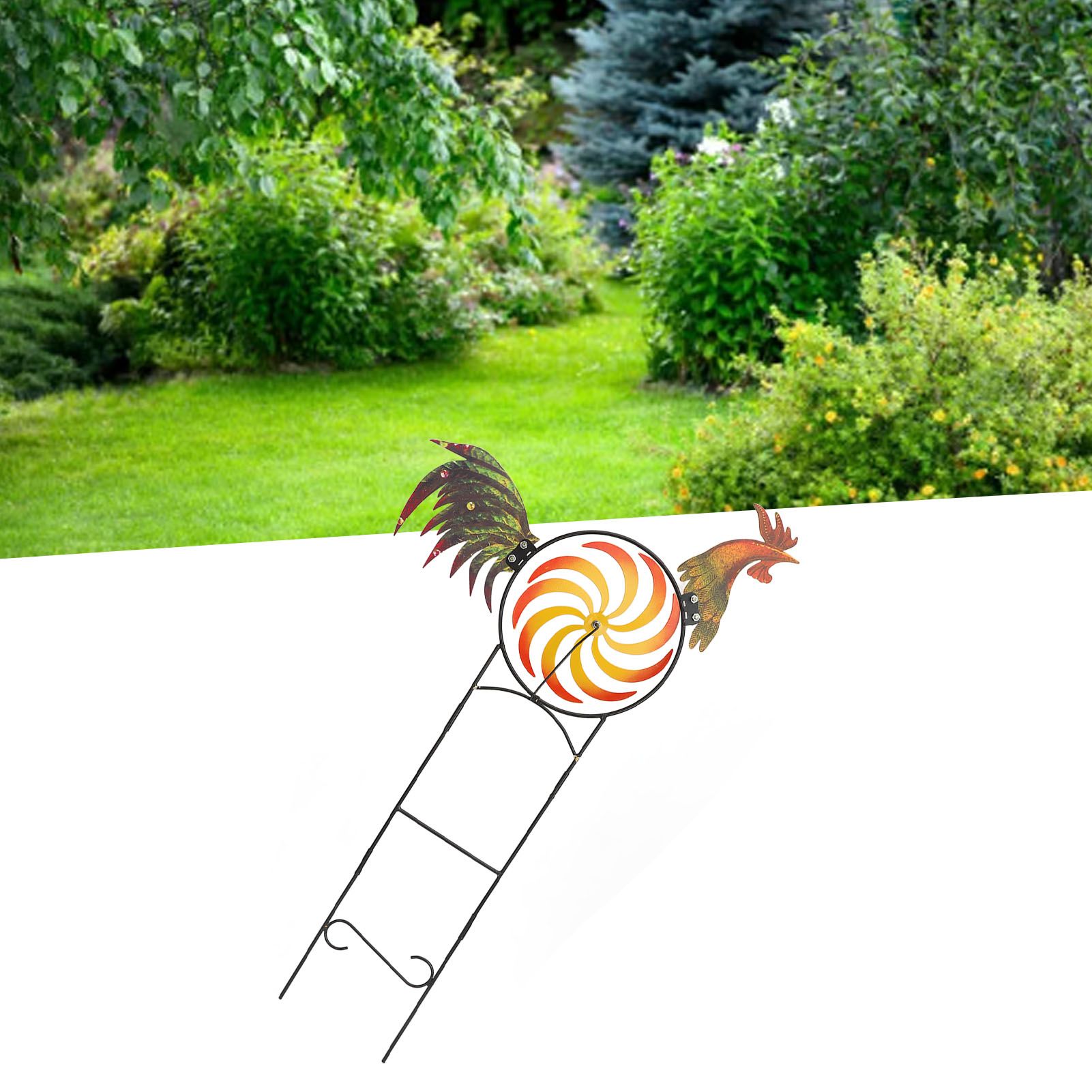 Rooster Wind Spinner Metal Iron Windmill Decorative Cock Wind Sculpture for view 12