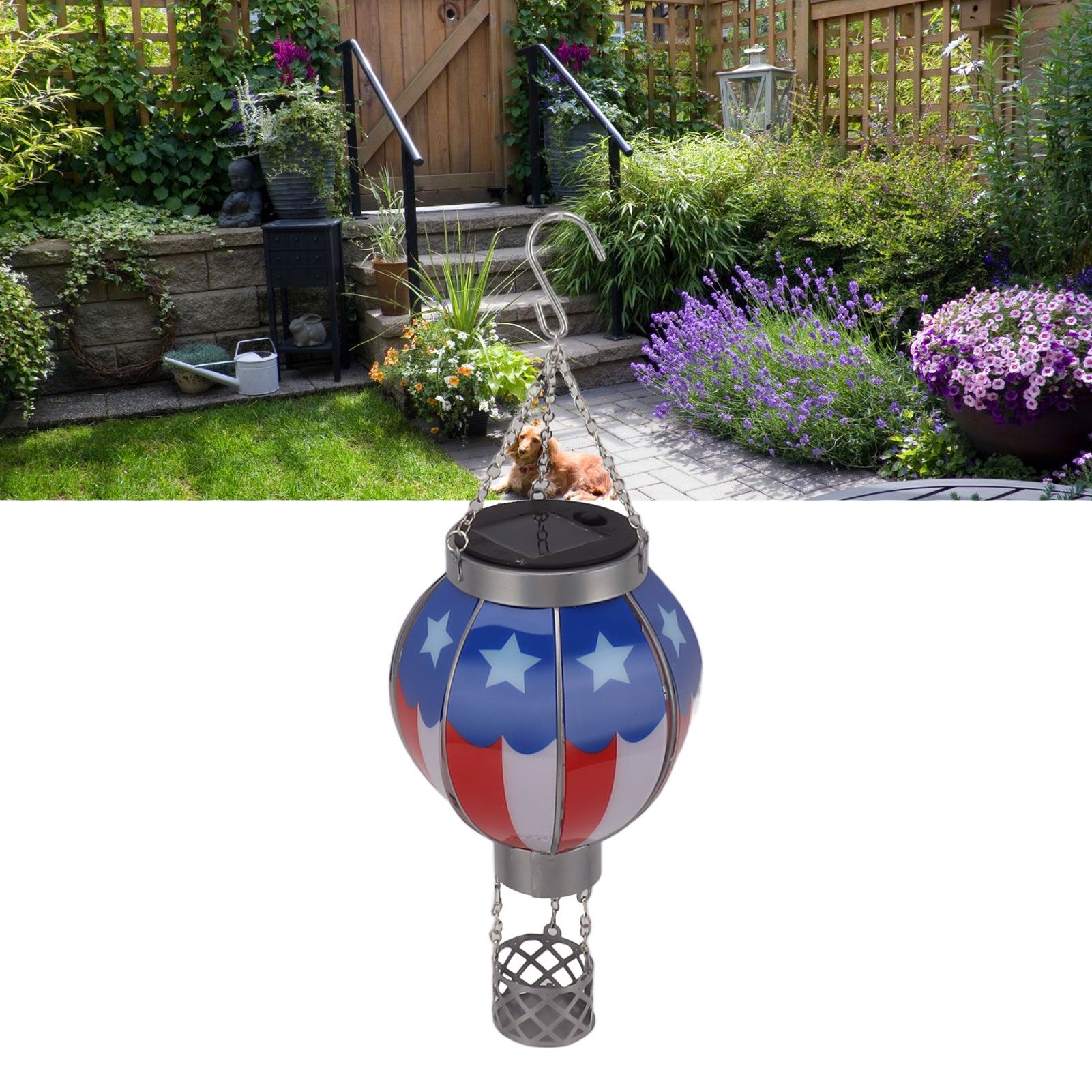 Solar Lantern Hot Air Balloon Eco Friendly Warm Lighting Hanging Lights for view 11