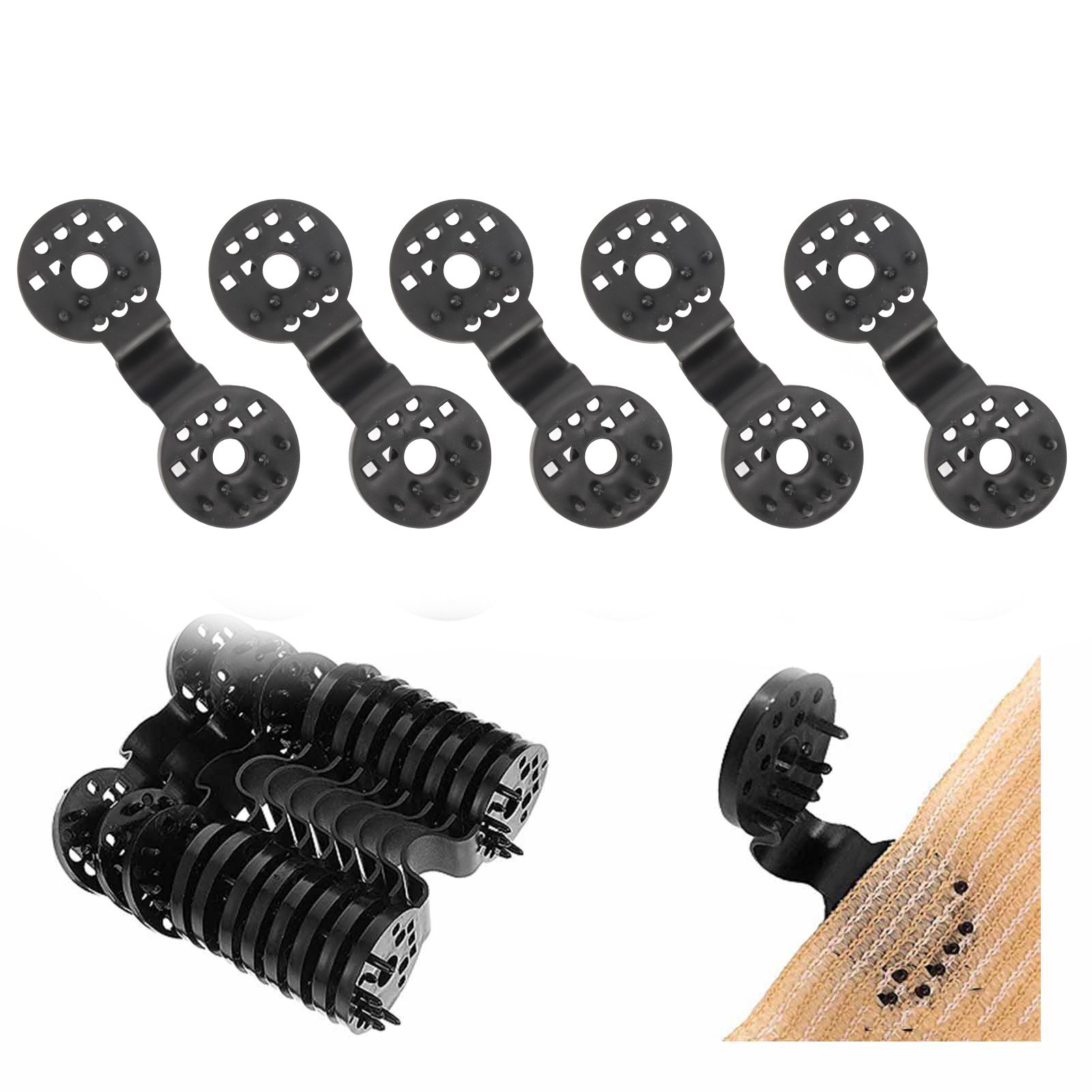50 Pcs Shade Cloth Plastic Clips Round Sunshade Net Fixing Clip for Garden view 5