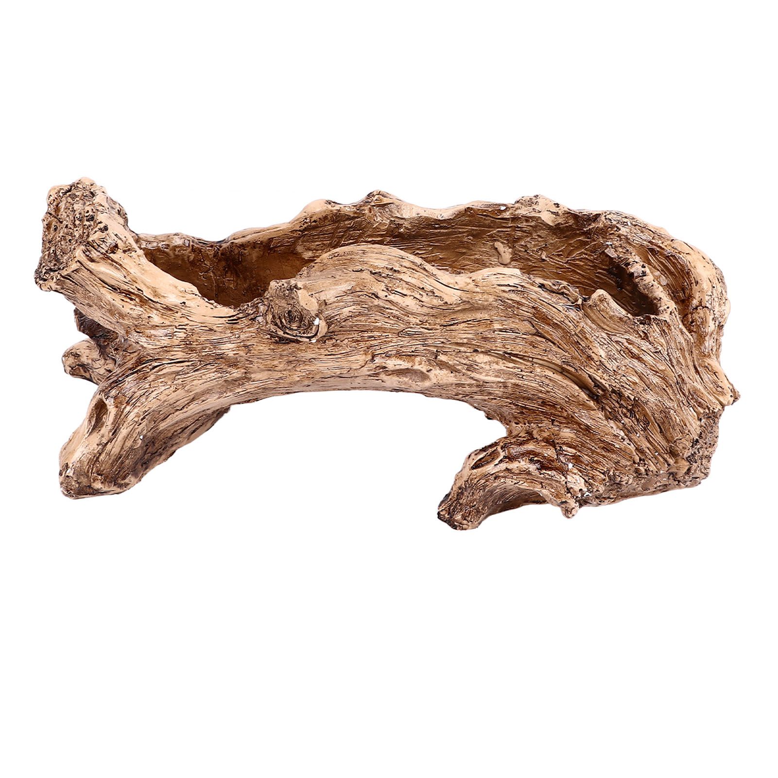 Artificial Driftwood Planter Resin Succulent Planter Vintage Tree Root Stump view 2