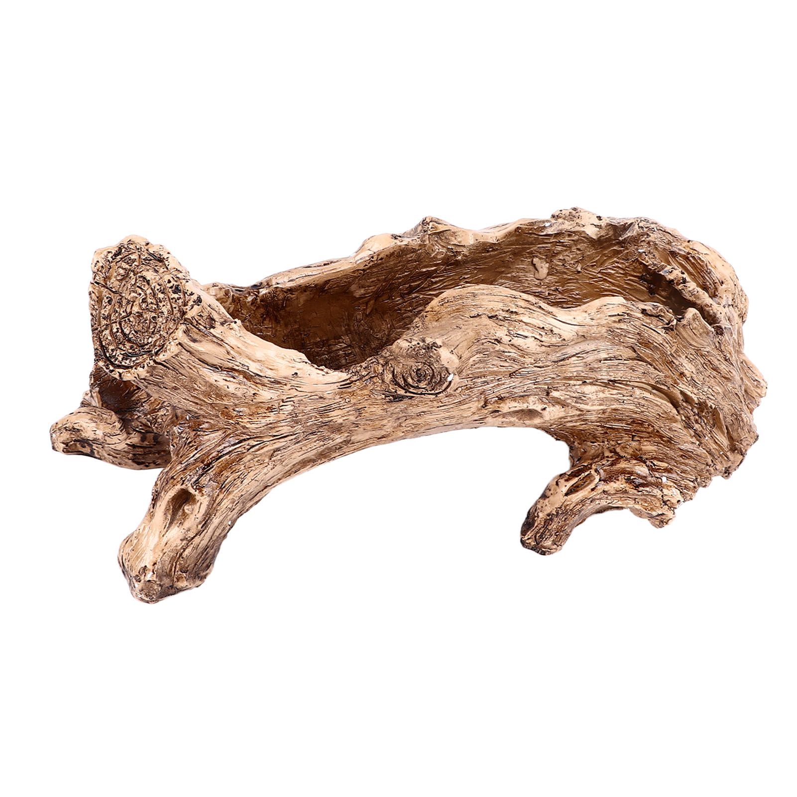 Artificial Driftwood Planter Resin Succulent Planter Vintage Tree Root Stump view 4