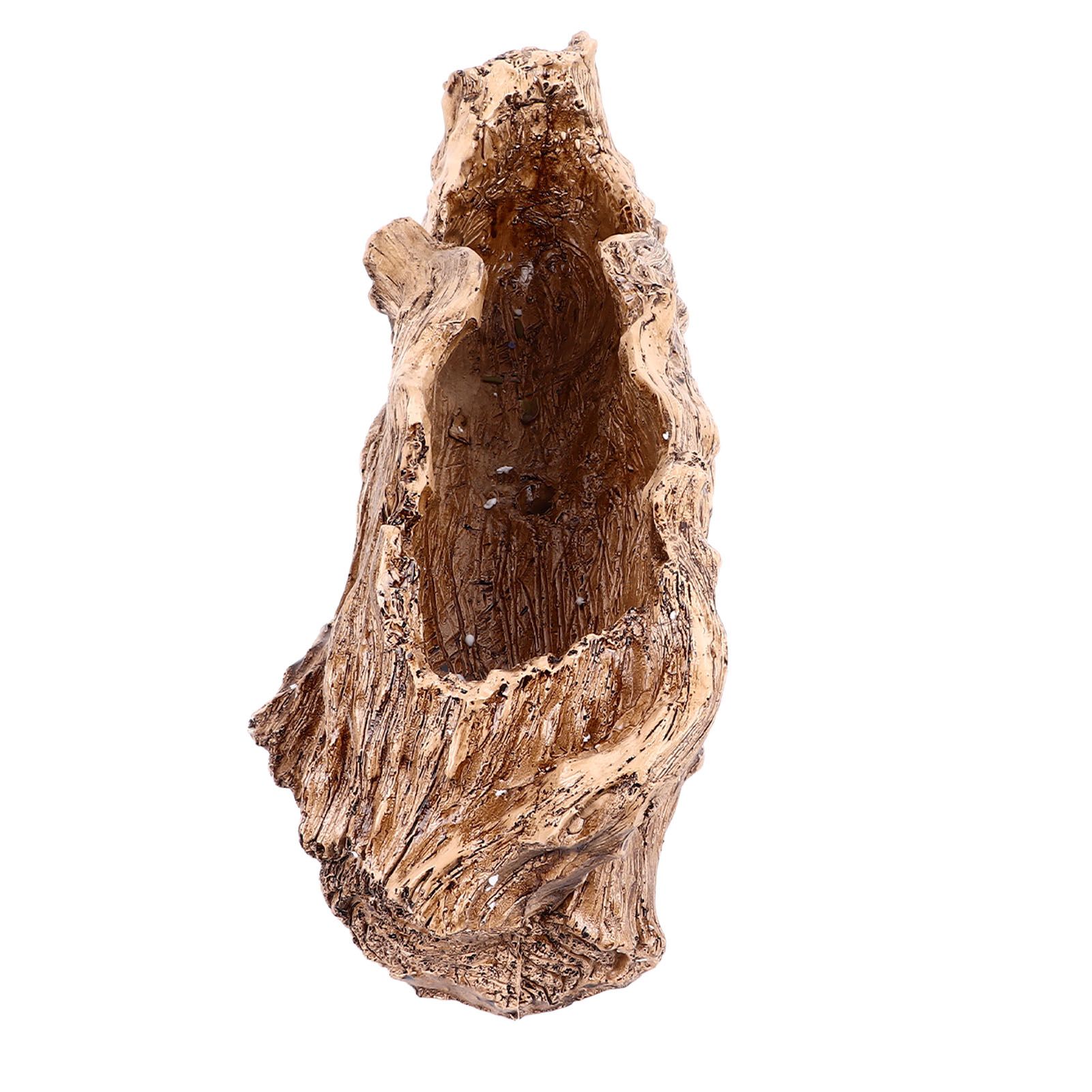 Artificial Driftwood Planter Resin Succulent Planter Vintage Tree Root Stump view 6