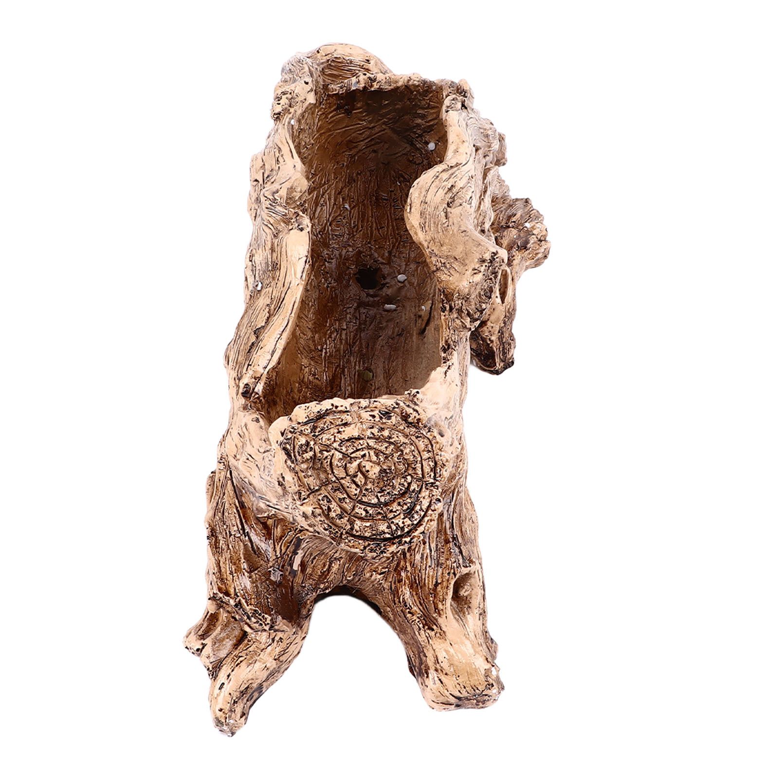 Artificial Driftwood Planter Resin Succulent Planter Vintage Tree Root Stump view 7