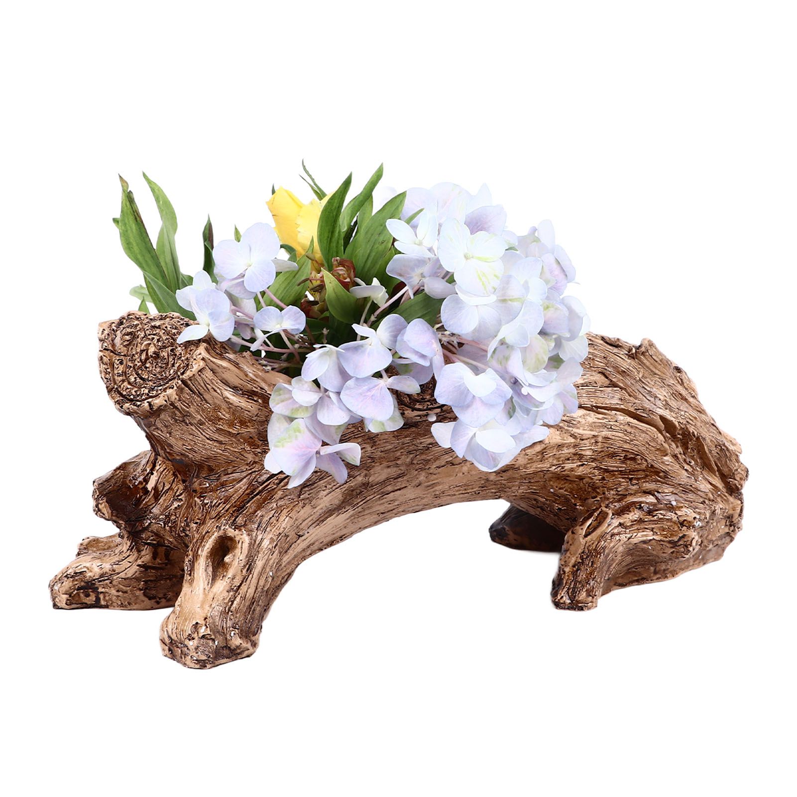 Artificial Driftwood Planter Resin Succulent Planter Vintage Tree Root Stump view 10