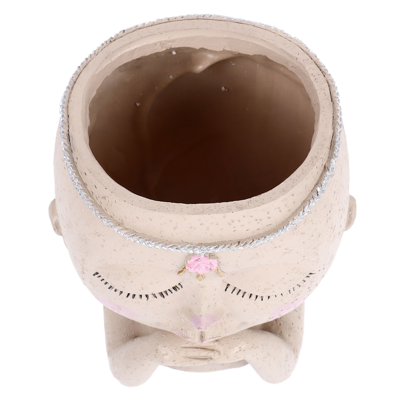 Face Flower Pot Head Planter Pot Succulent Planter Cute Resin Cactus Planter view 6