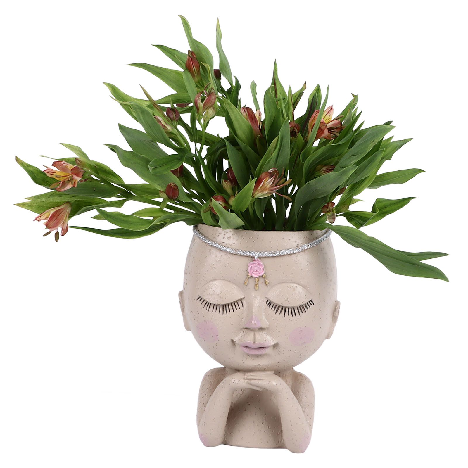 Face Flower Pot Head Planter Pot Succulent Planter Cute Resin Cactus Planter view 8