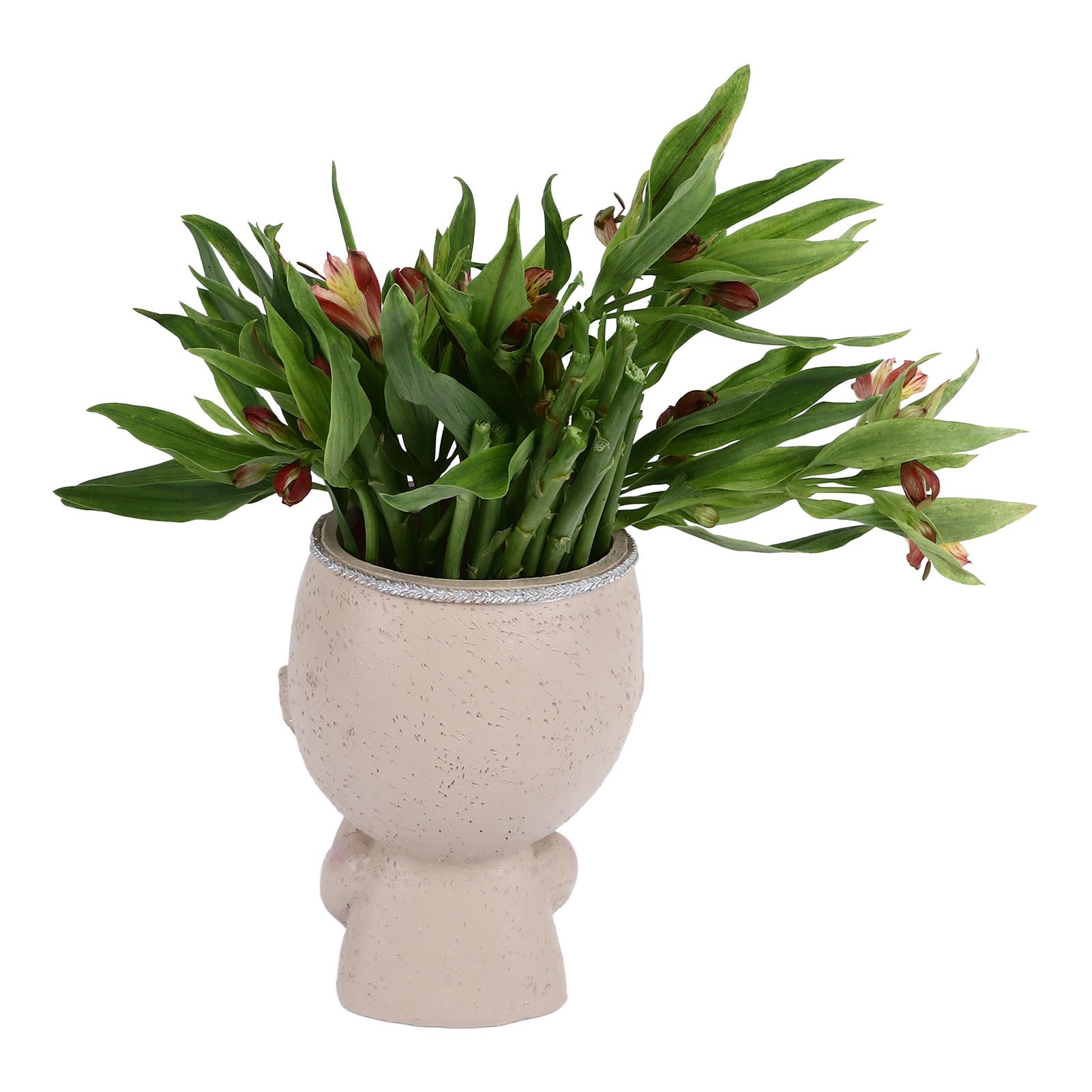 Face Flower Pot Head Planter Pot Succulent Planter Cute Resin Cactus Planter view 15