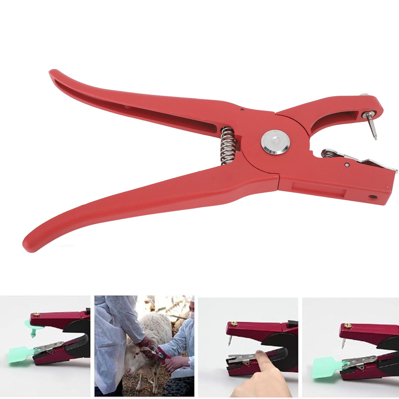 Livestock Ear Tag Pliers Red Ergonomic Anti Slip Handle Effort Saving Ear Tag view 11