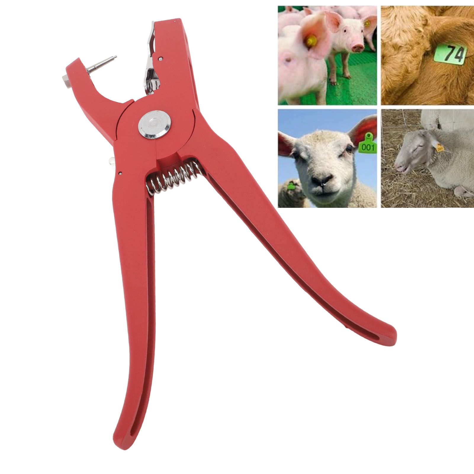 Livestock Ear Tag Pliers Red Ergonomic Anti Slip Handle Effort Saving Ear Tag view 12